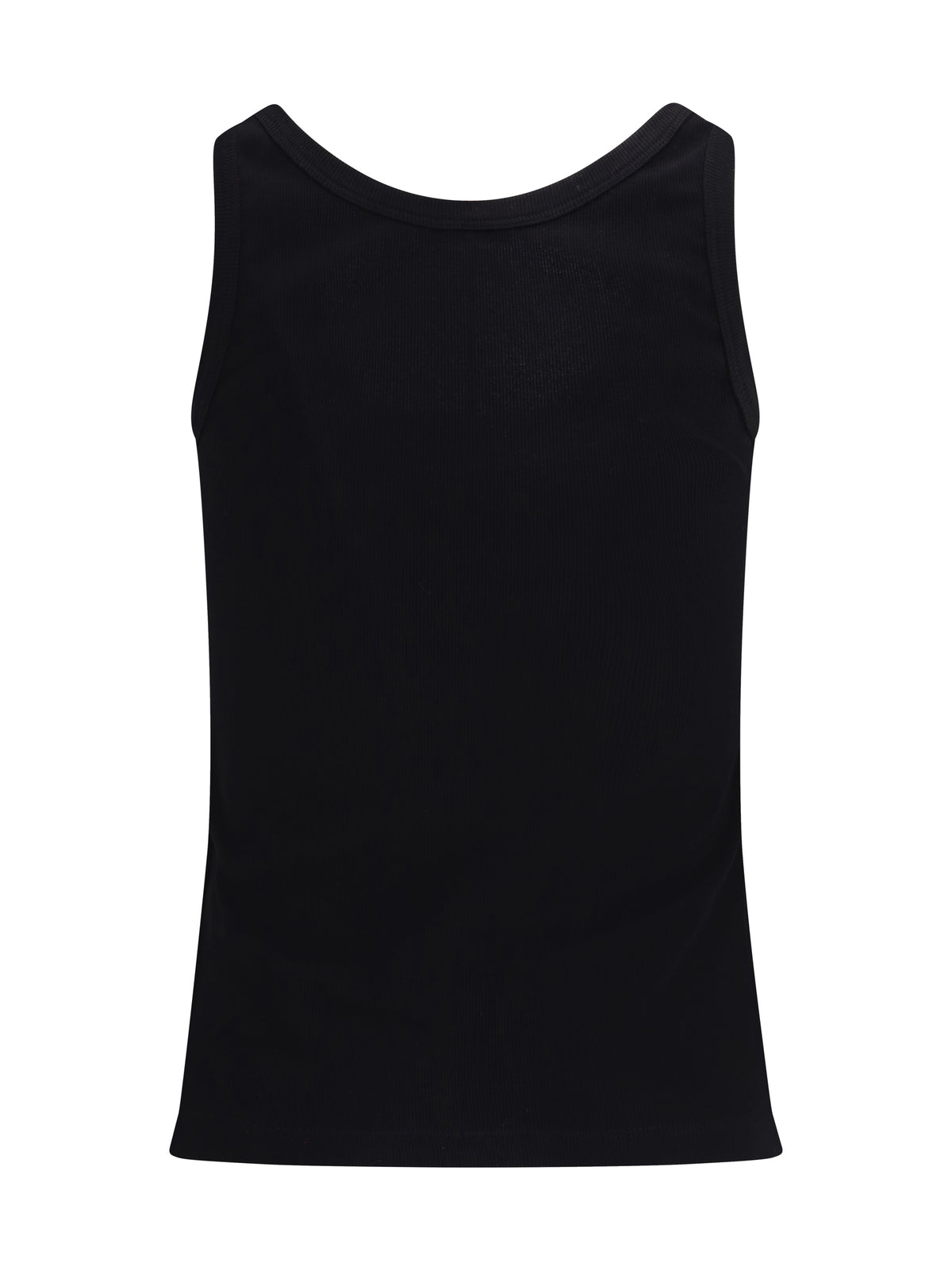 Versace Tank Top in cotton rib stretch - Black