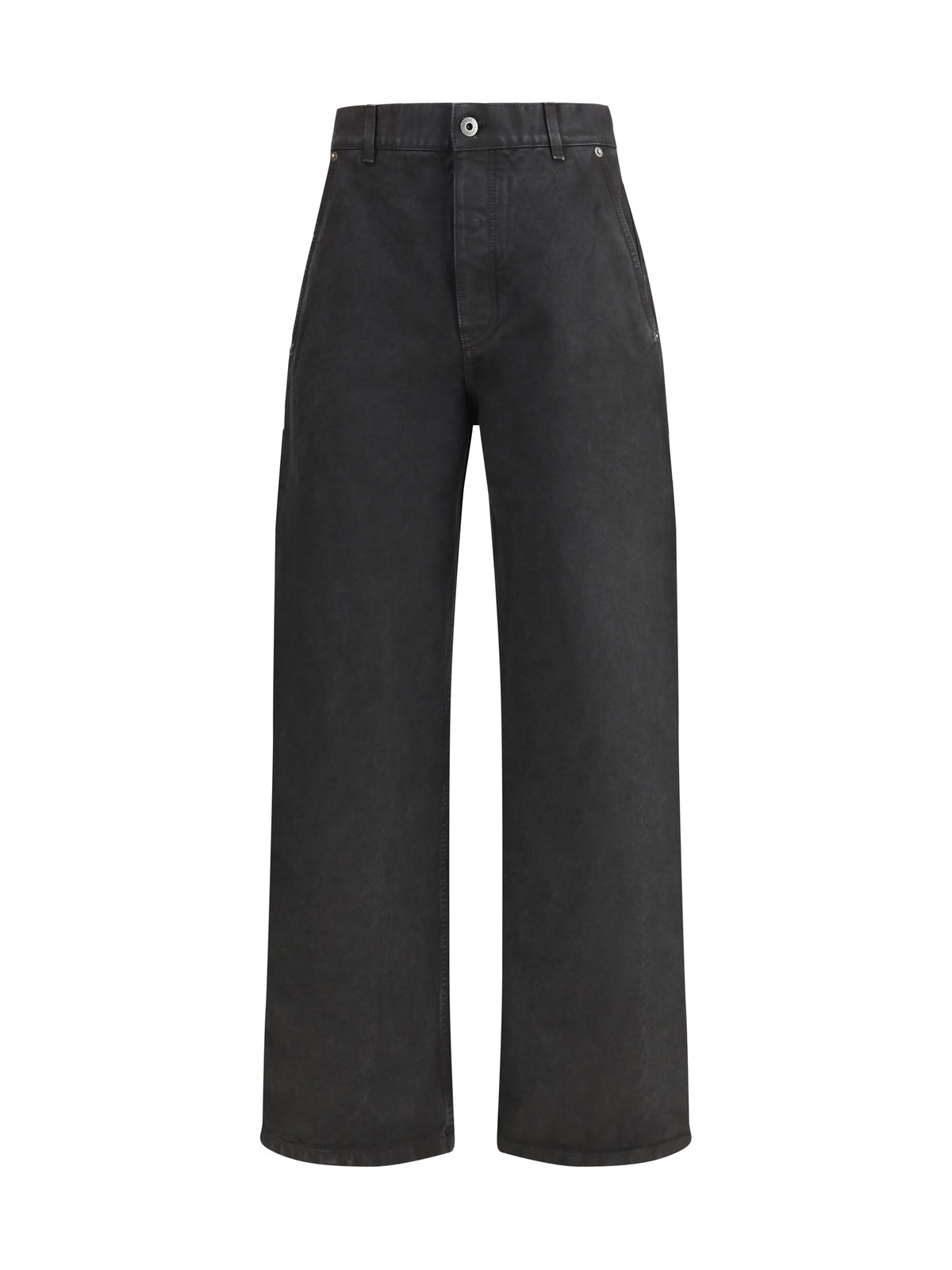 Loewe Baggy Jeans with a decorative single belt detail - Anthracite