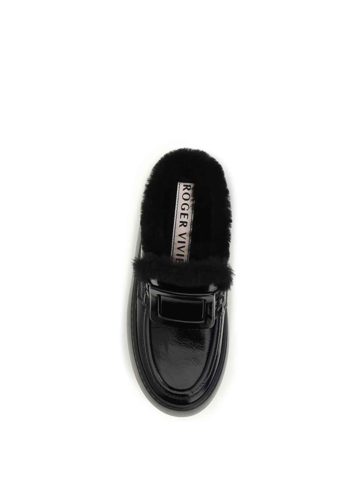 Roger Vivier Viv' Up Shearling Mules - Black