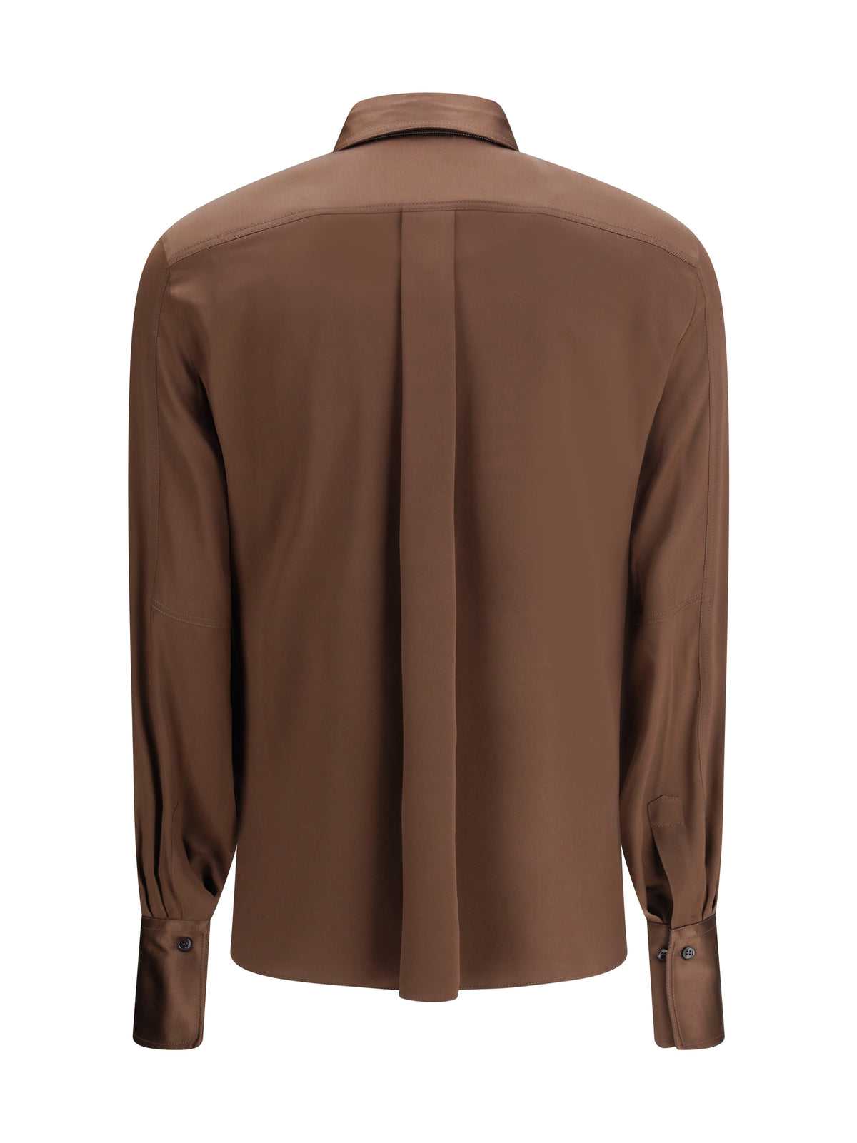 Brunello Cucinelli Silk Shirt - Brown