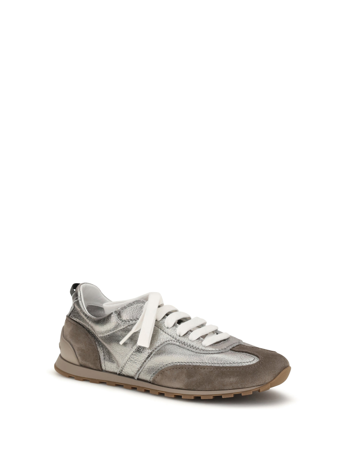 Brunello Cucinelli Suede Sneakers - Titanium