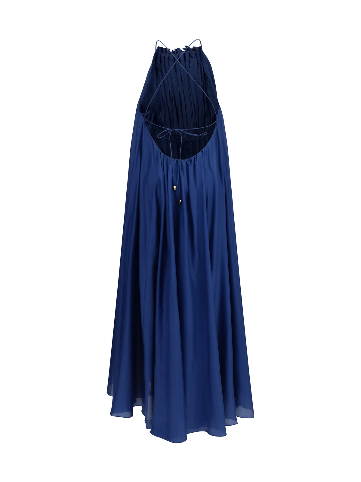 Zimmermann Aster pleated pearl Dress - Dark Cobalt