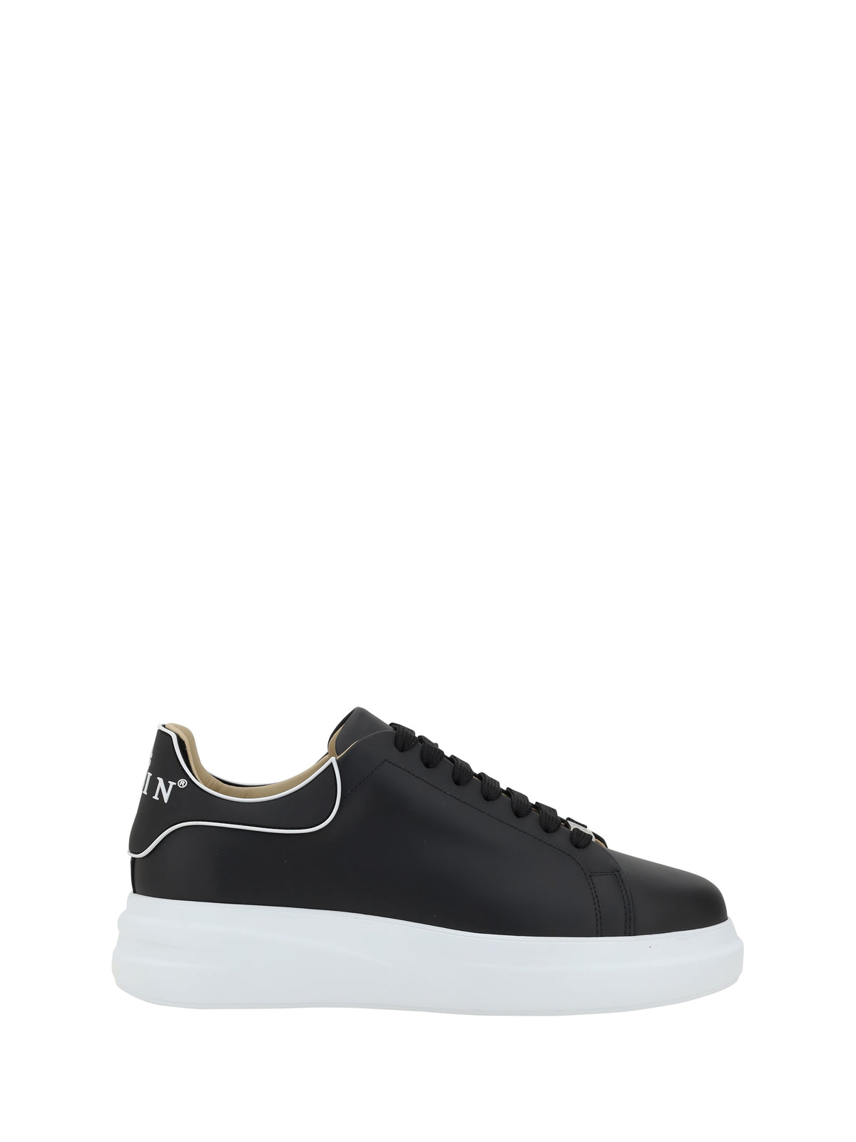 Philipp Plein Leather Sneakers - Black