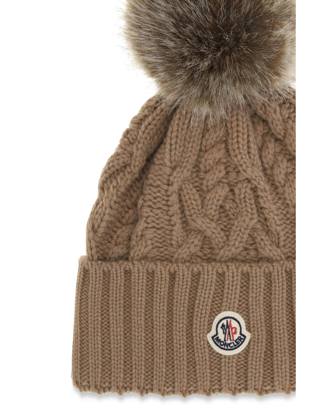 Moncler Wool and cashmere Pom-Pom Beanie - Khaki