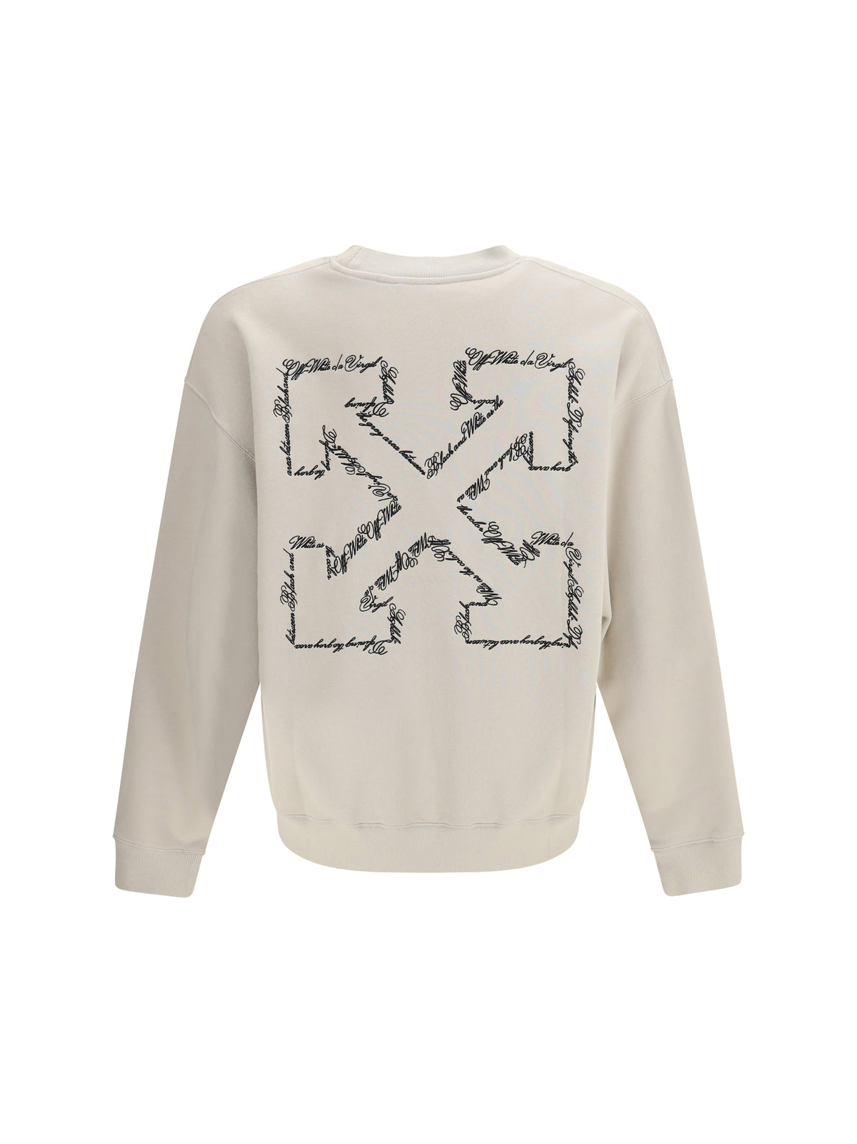 Off-White Script Arrow crewneck Sweatshirt - Pumice Stone