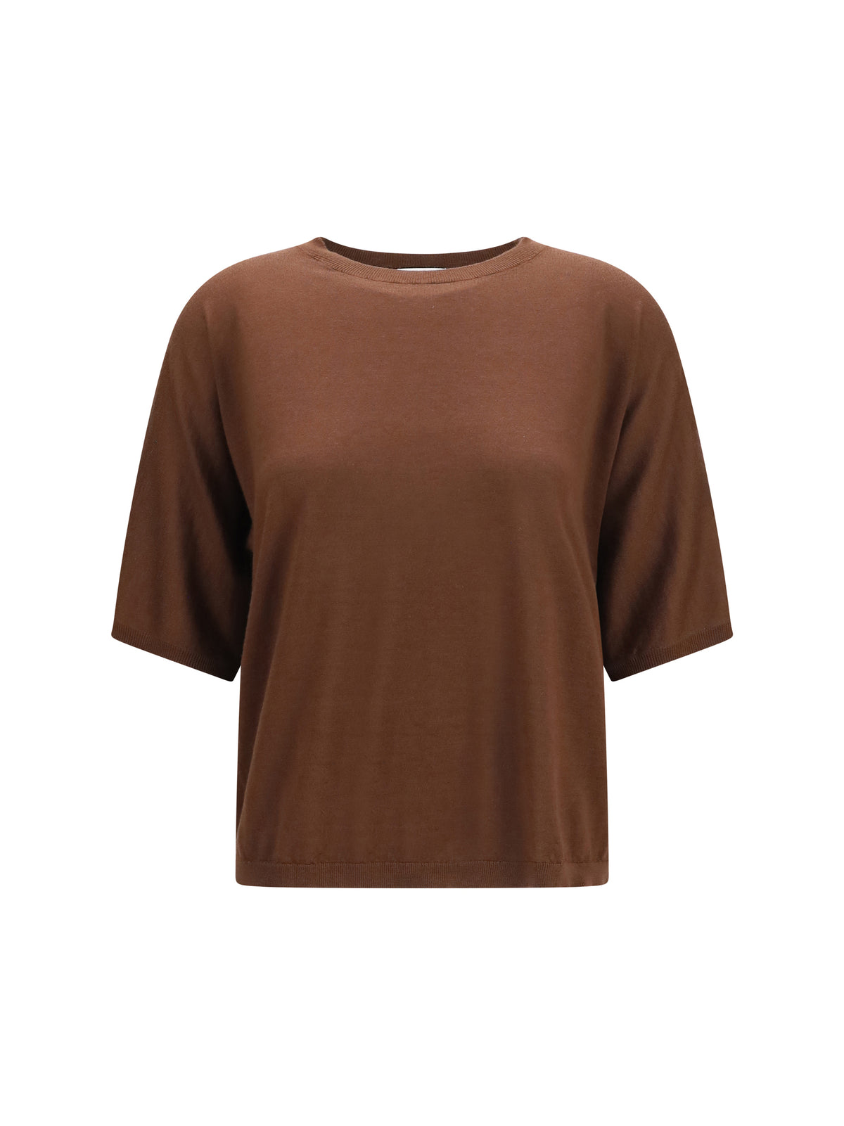 Brunello Cucinelli Short-sleeve cashmere and silk Sweater - Cioccolato