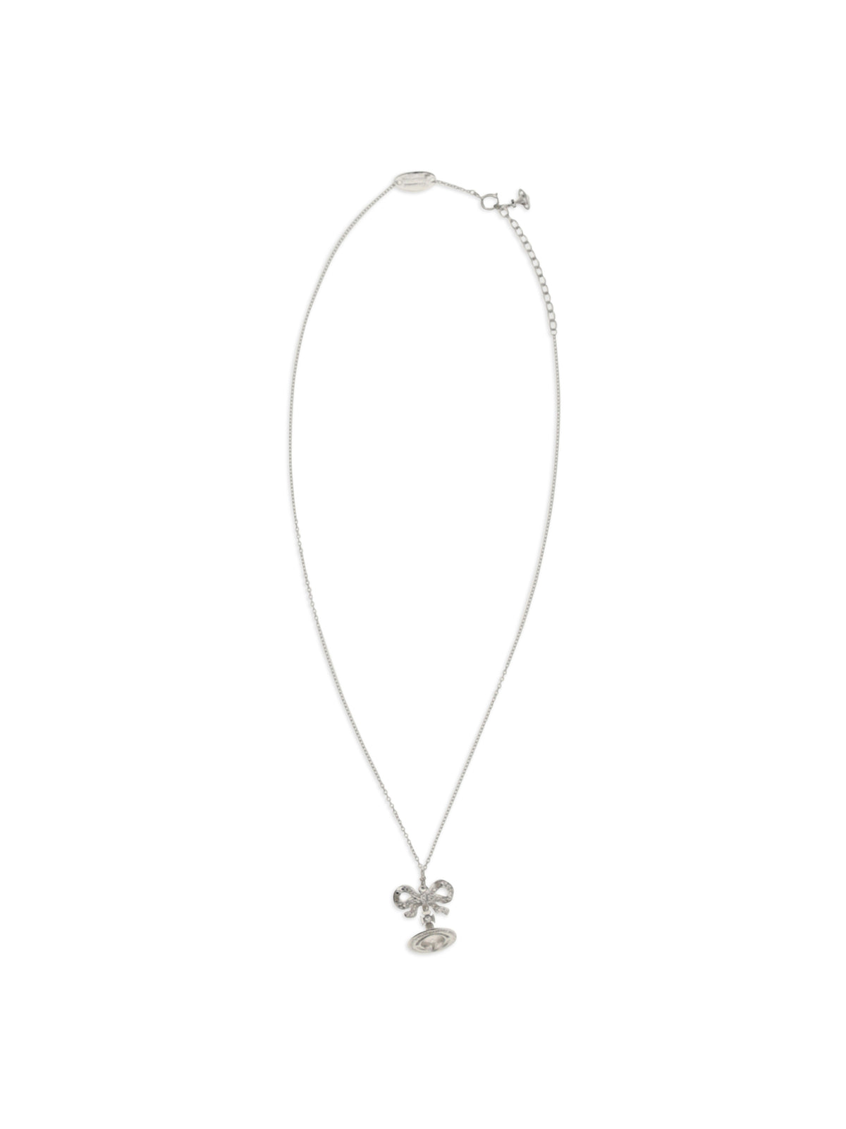 Vivienne Westwood Octavie Pendant Necklace - Platinum / White, Clear Cz
