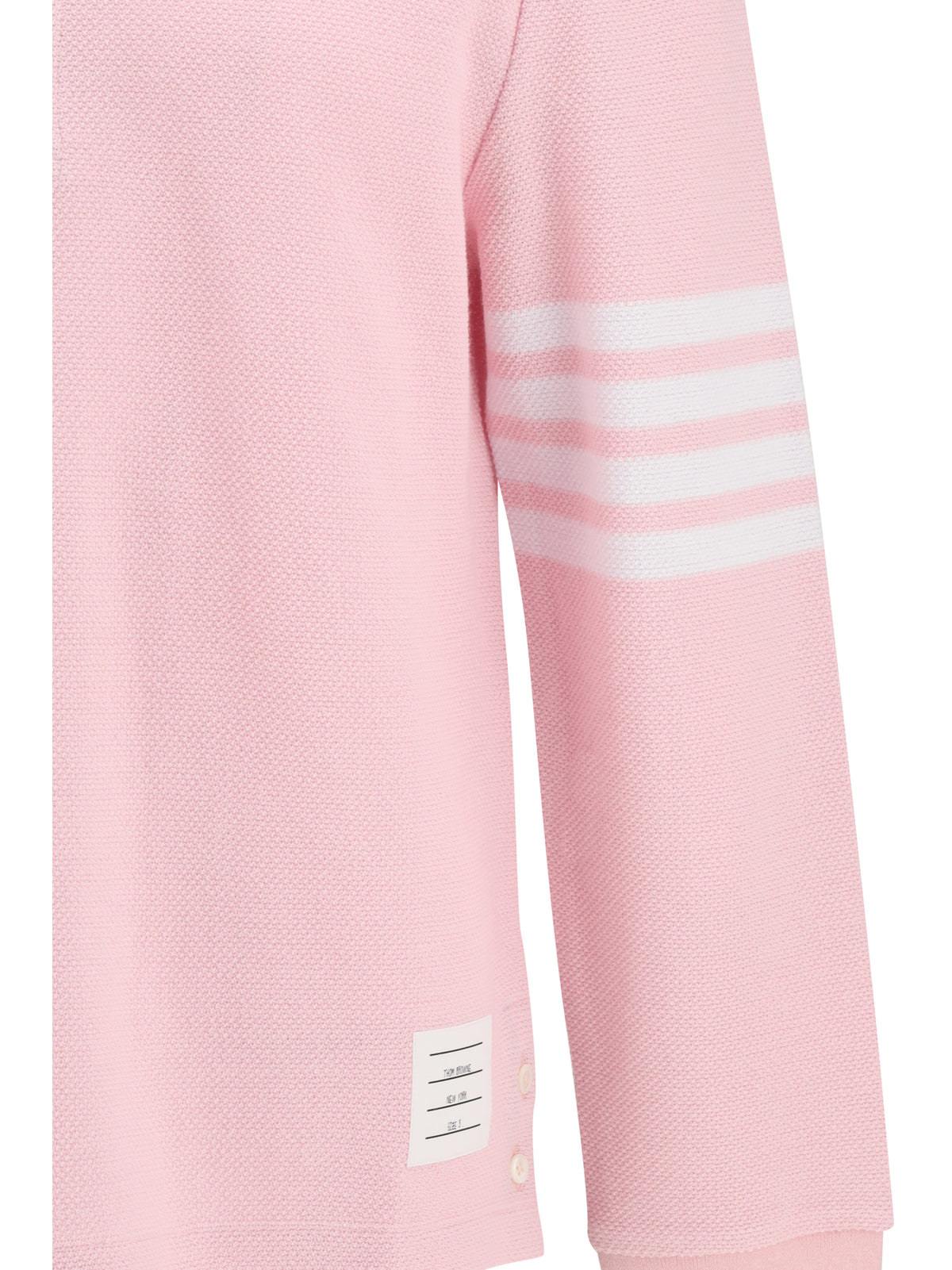 Thom Browne Piqué long-sleeve Polo - Lt Pink