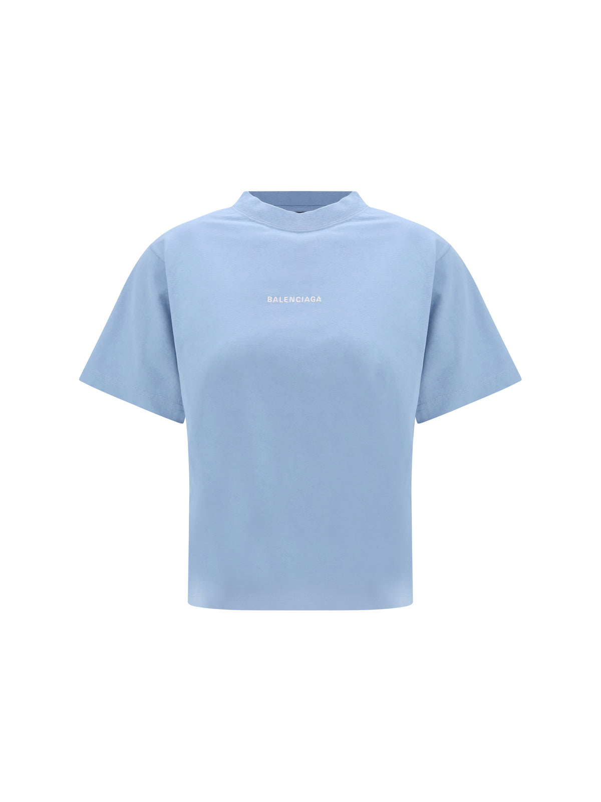 Balenciaga Back T-shirt - Light Blue/White