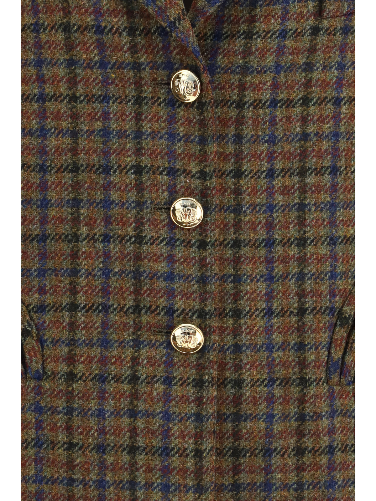 Blazé Milano Blazer Shelley in wool blend tweed - Green/Red Mix