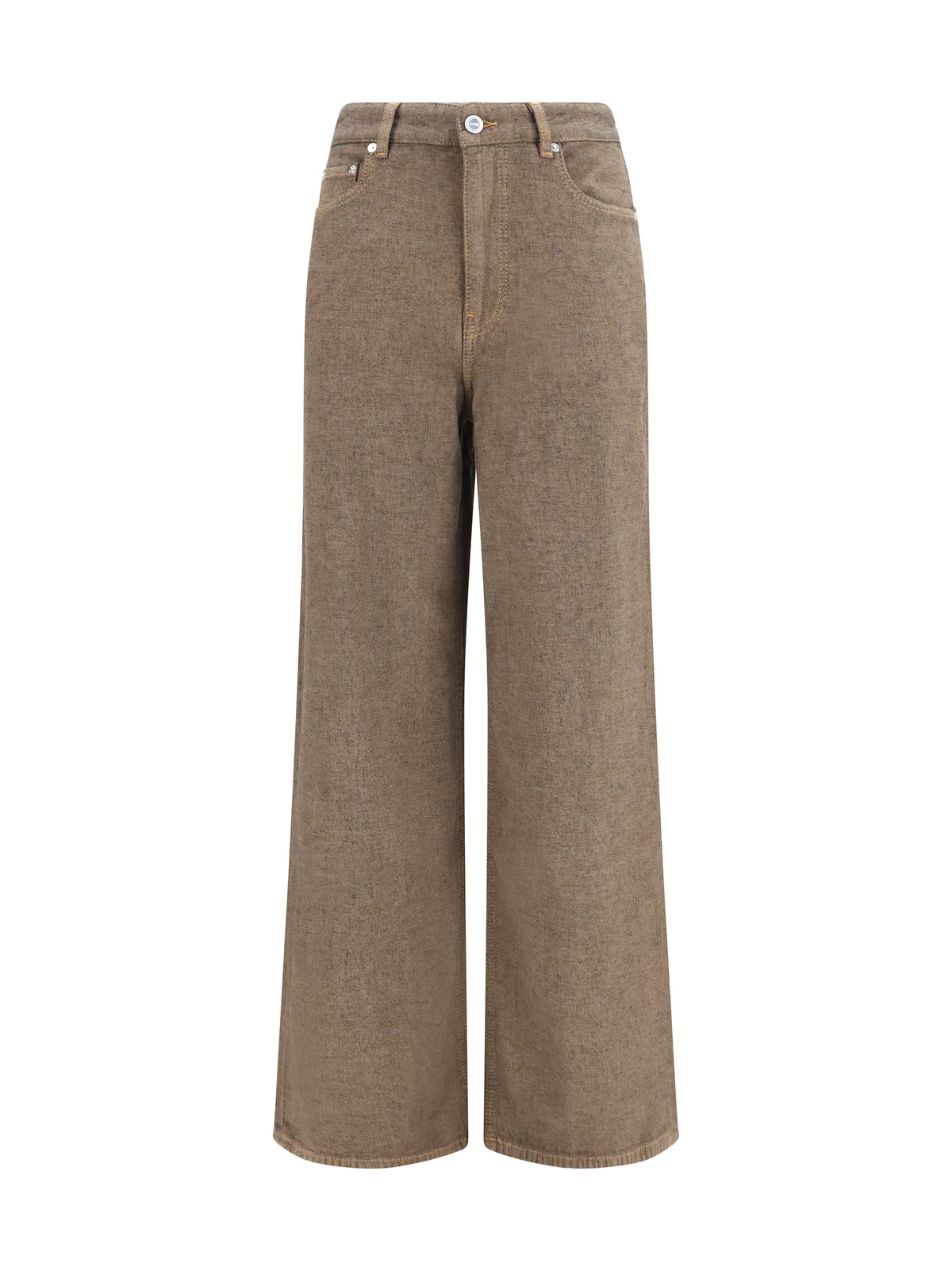 Ganni Lari Neppy denim Jeans - Chicory Coffee