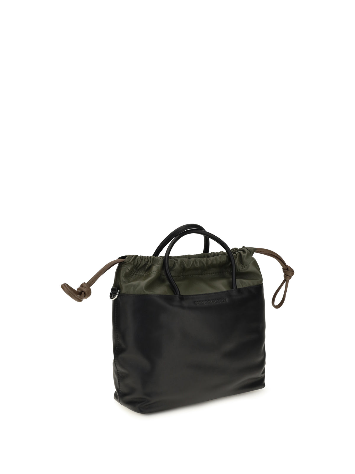 Pierre Hardy Twin drawstring Handbag - Black-Khaki-Camel