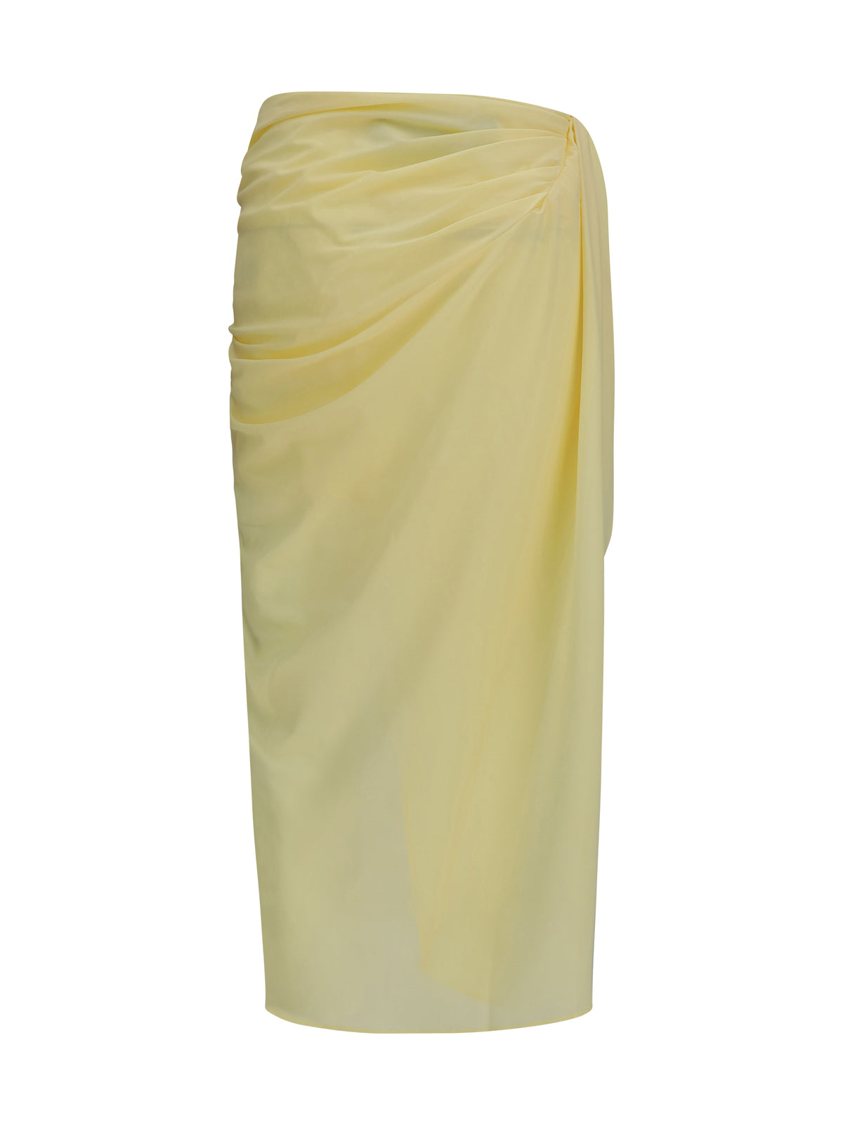 Jacquemus Pareo Skirt in stretch muslin - Light Yellow