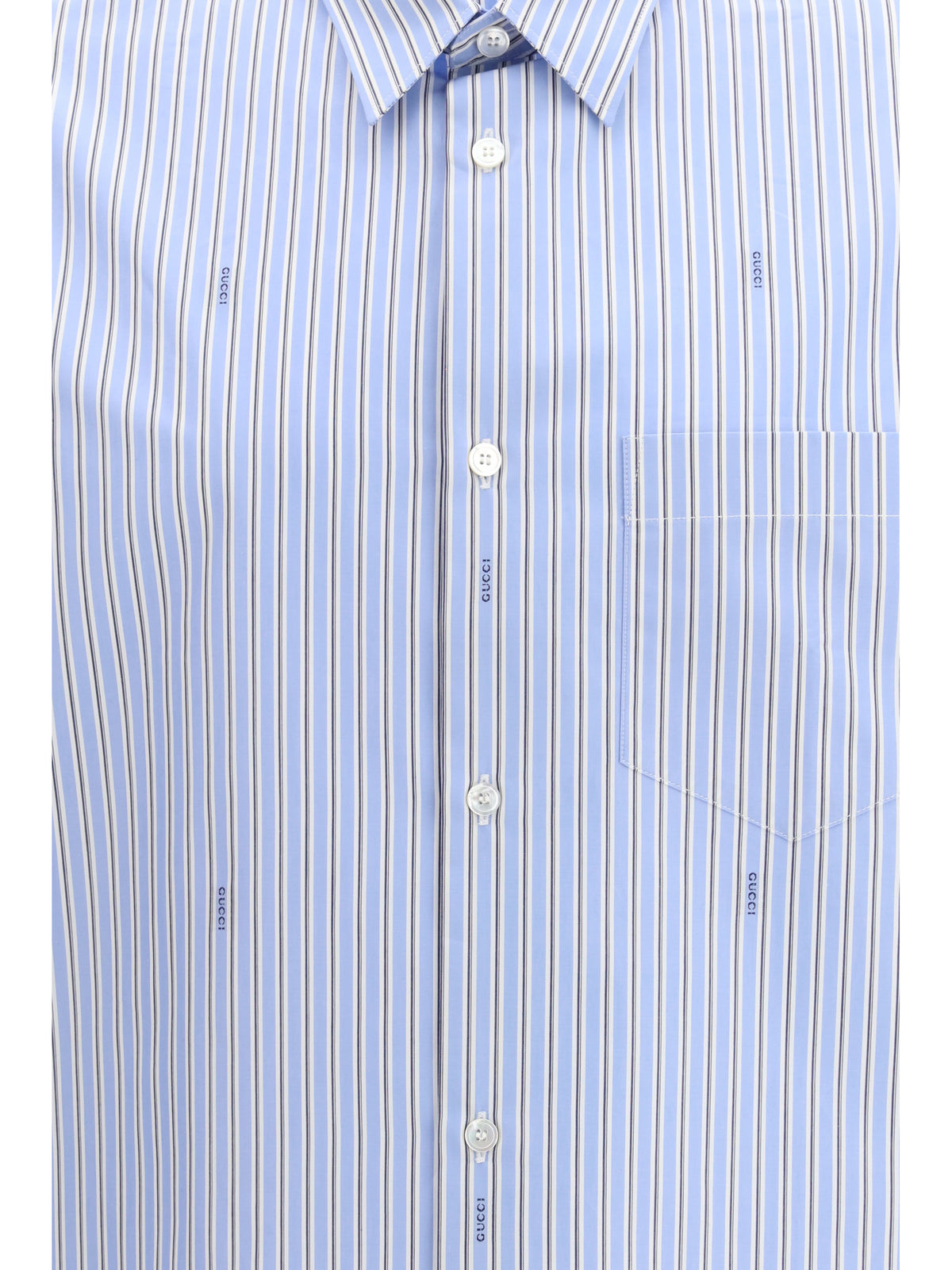 Gucci Striped cotton poplin Shirt - Azure/Blue/Mc