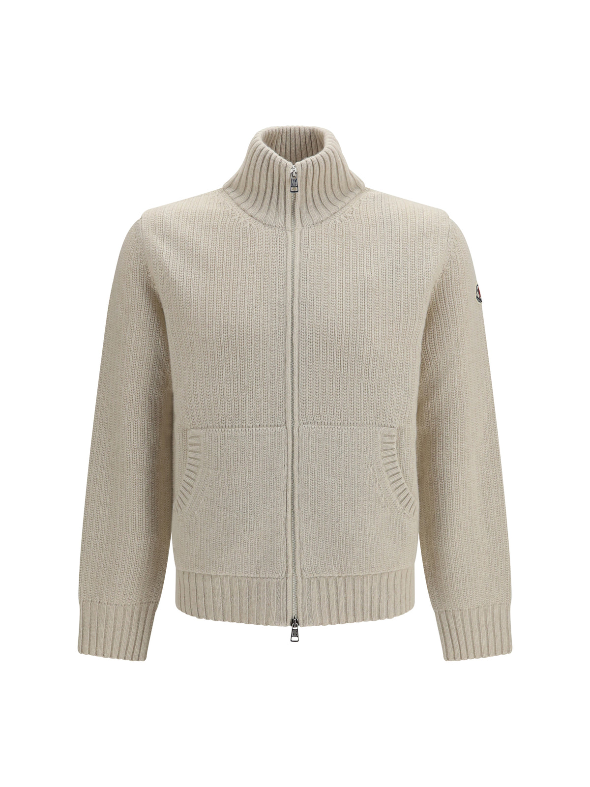 Moncler Wool and cashmere high-neck Sweater - Stone