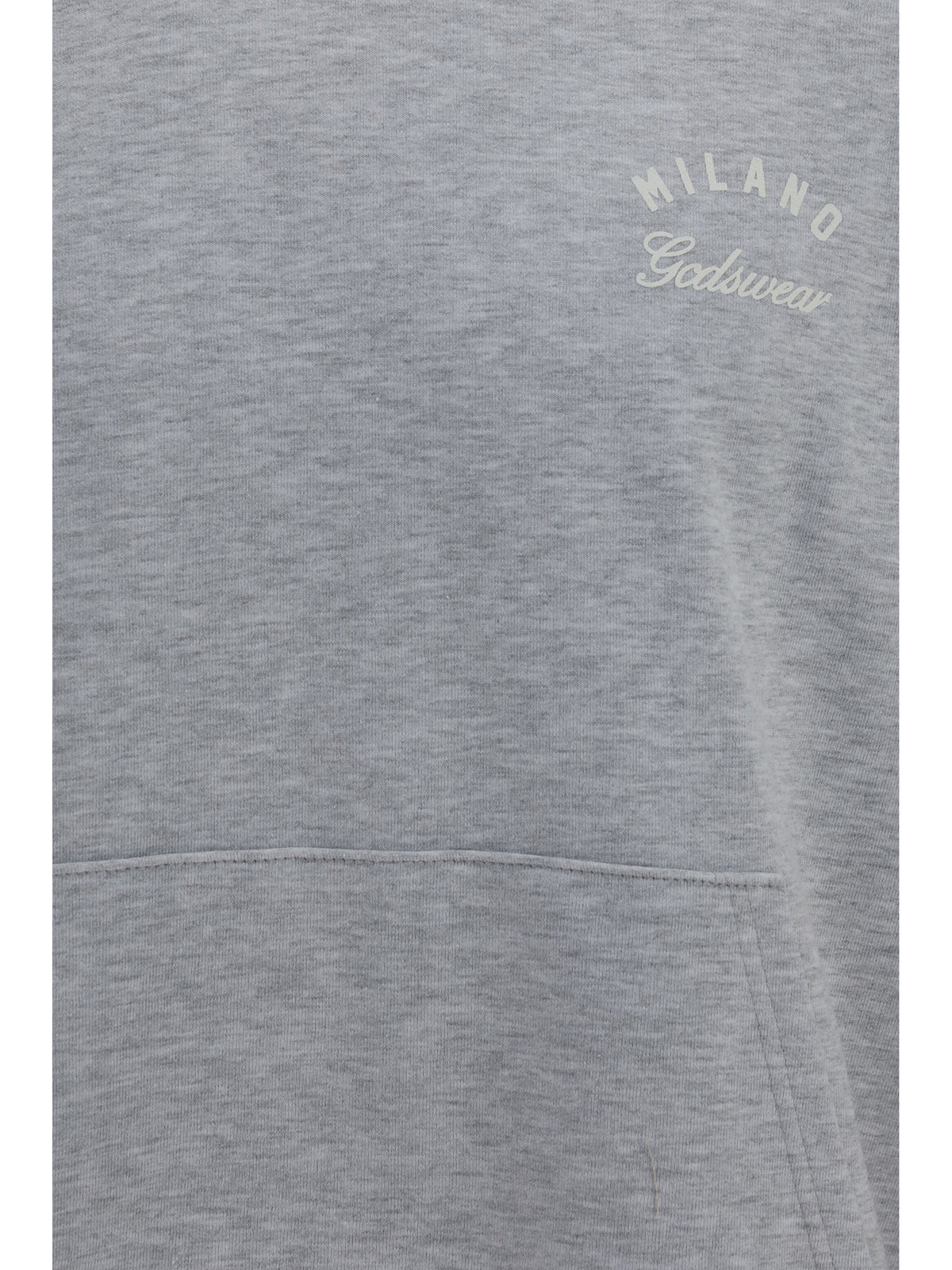 GCDS Hooded Sweatshirt with back band logo - Vapor Grey/Pink