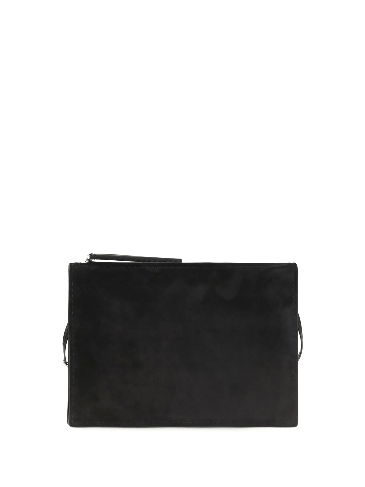 Phoebe Philo Glove suede Clutch - Black Silver