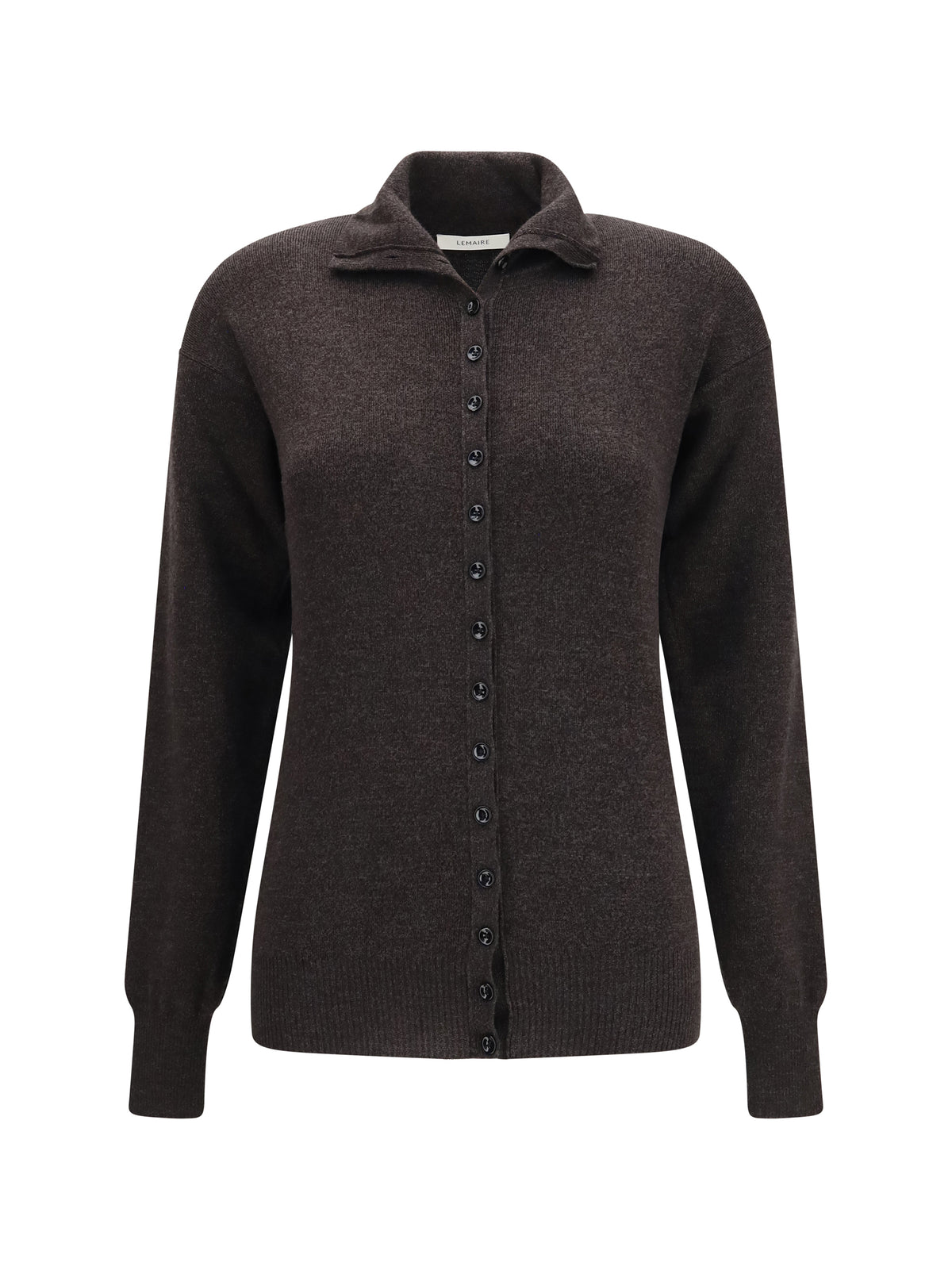 Lemaire Merino wool high neck Sweater - Black Melange