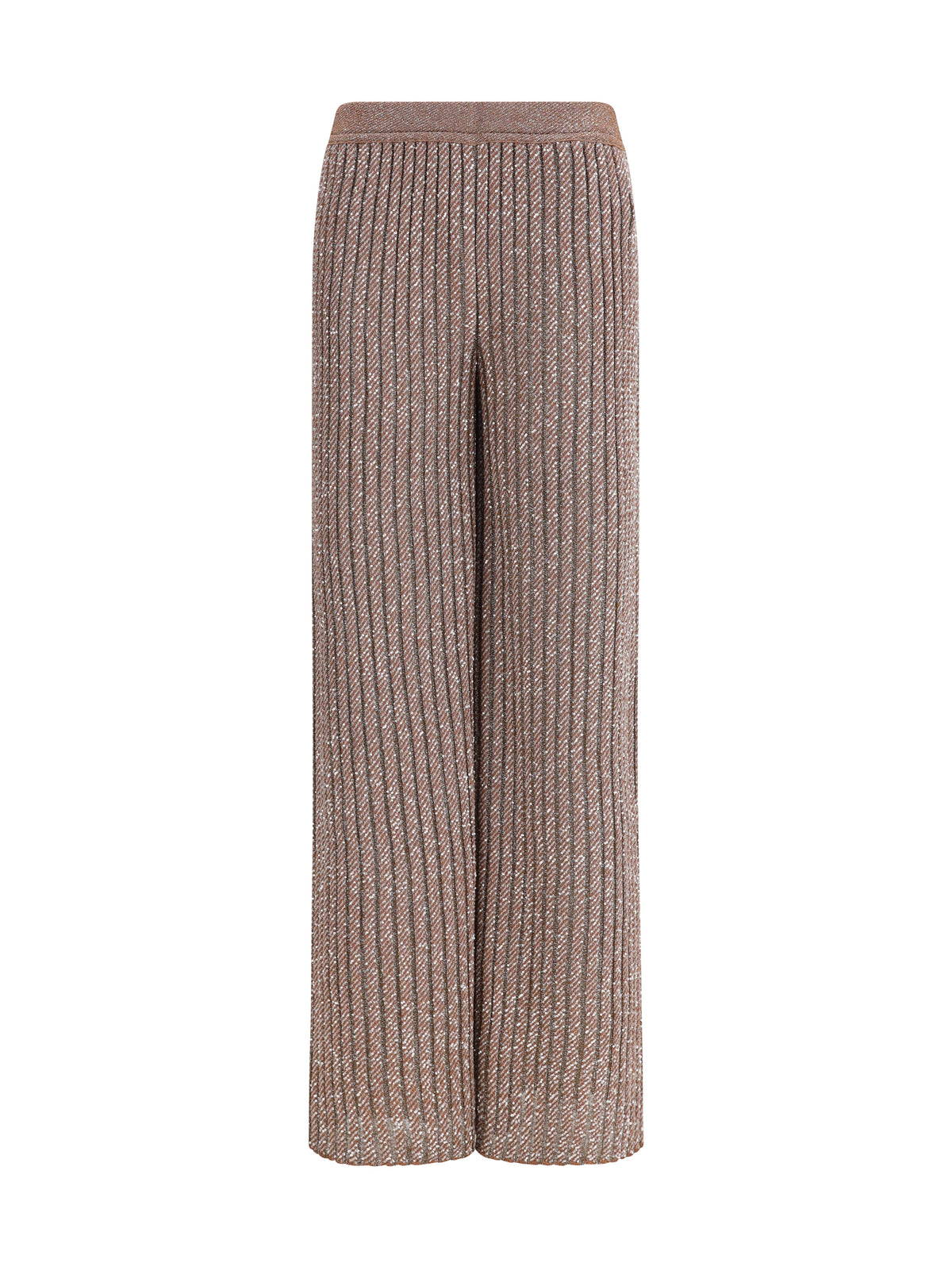 Missoni Tailored Pants in lamé viscose with sequins - Powder Pink