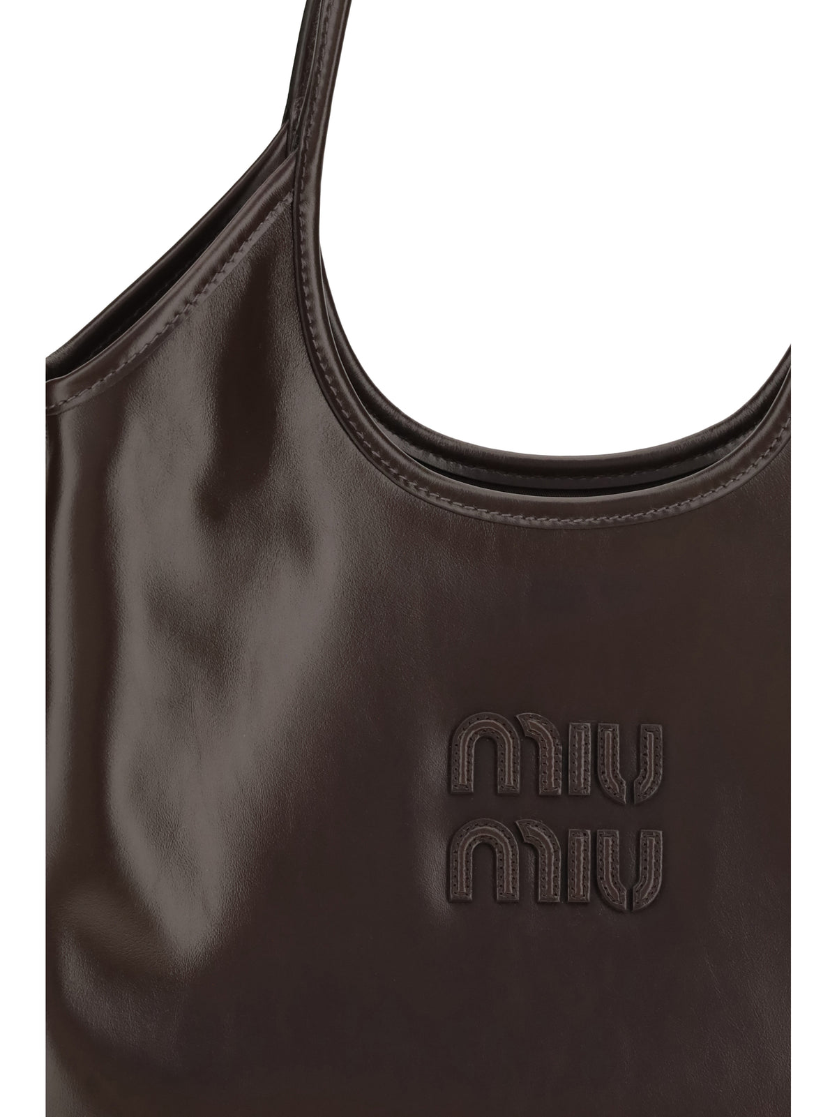 Miu Miu Ivy leather Shoulder Bag - Moro