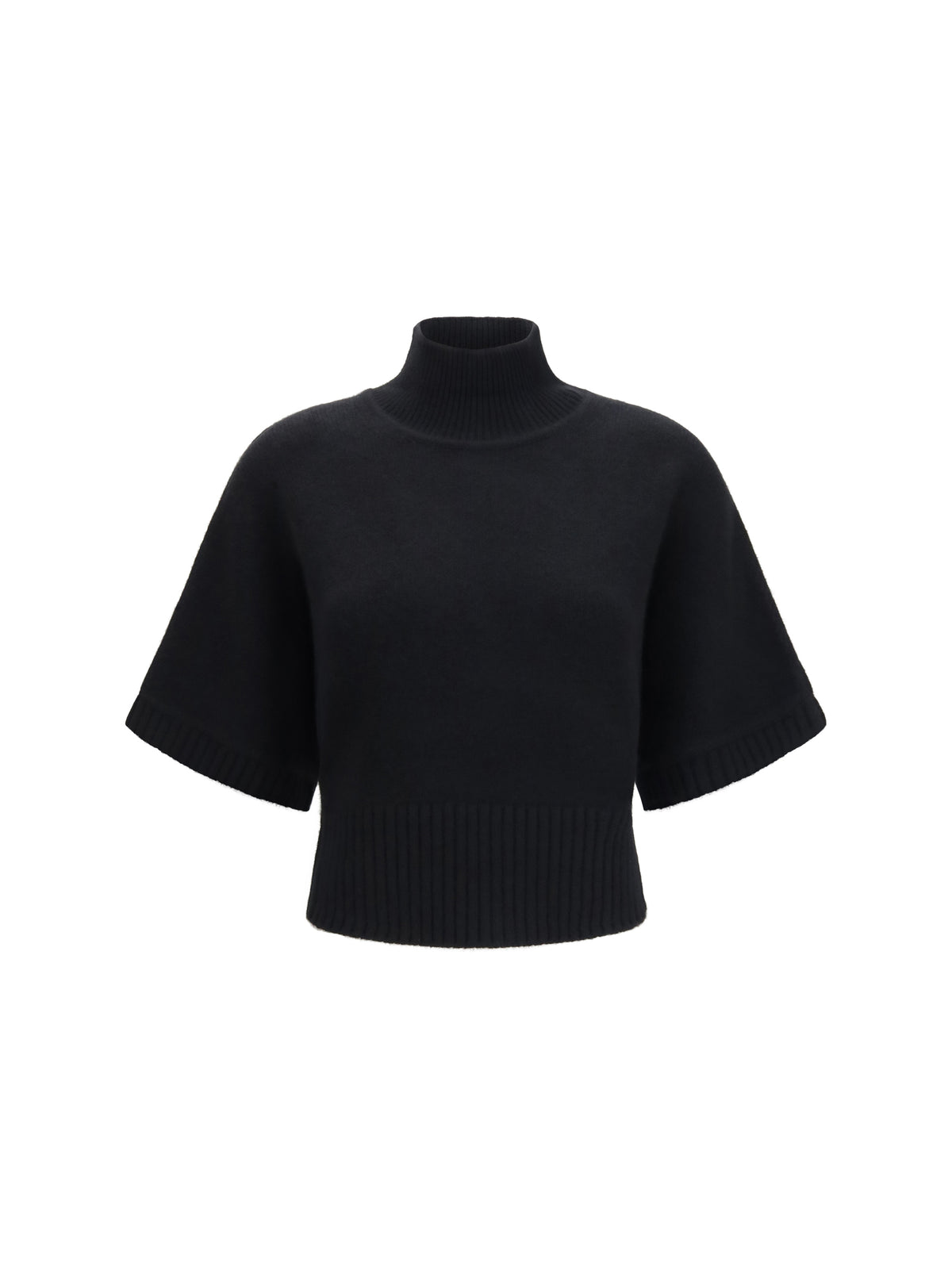 Alaïa Cropped cashmere turtleneck Sweater - Noir Alaia