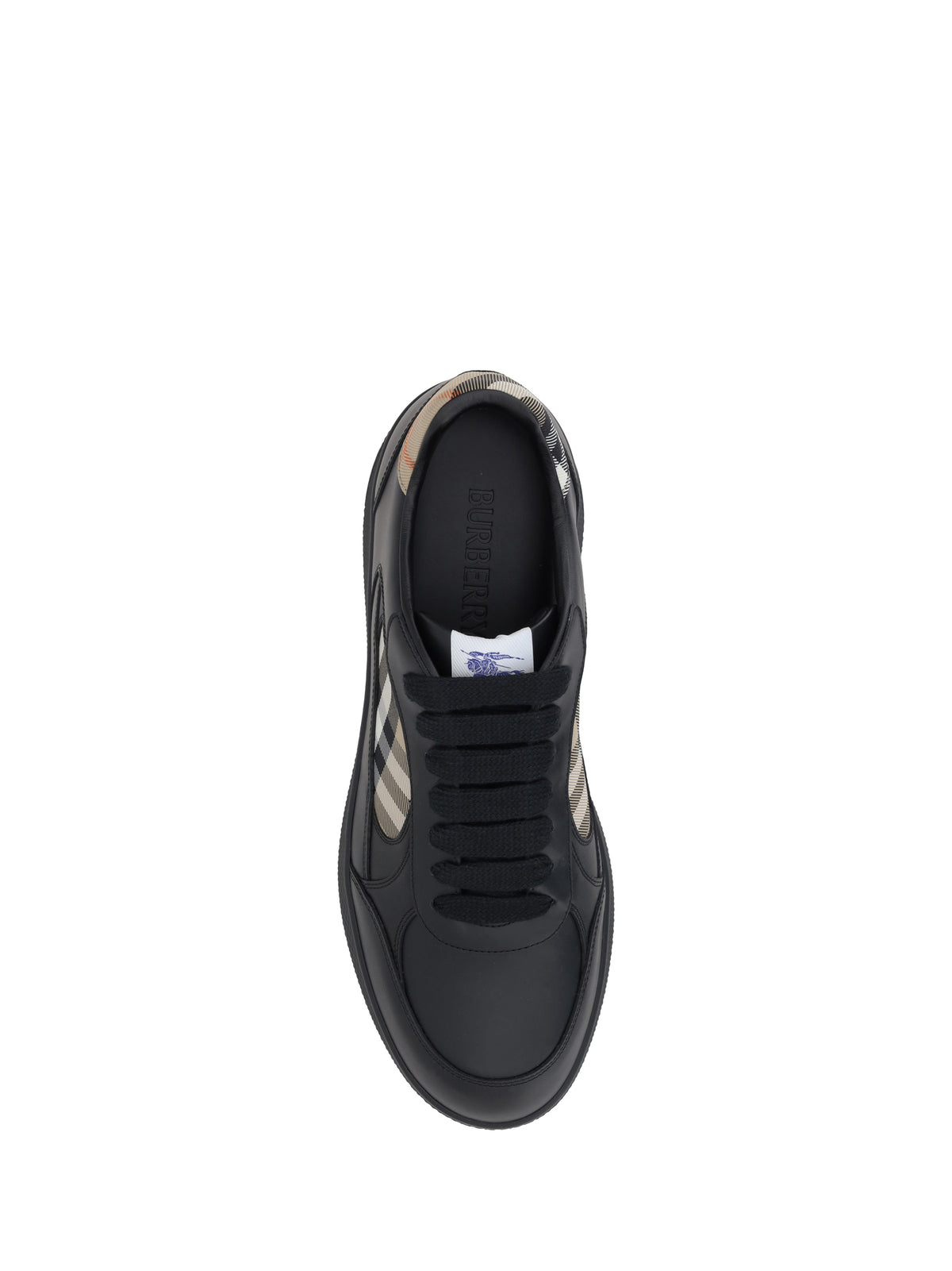 Burberry Leather Sneakers - Black/Sand Ip Chk