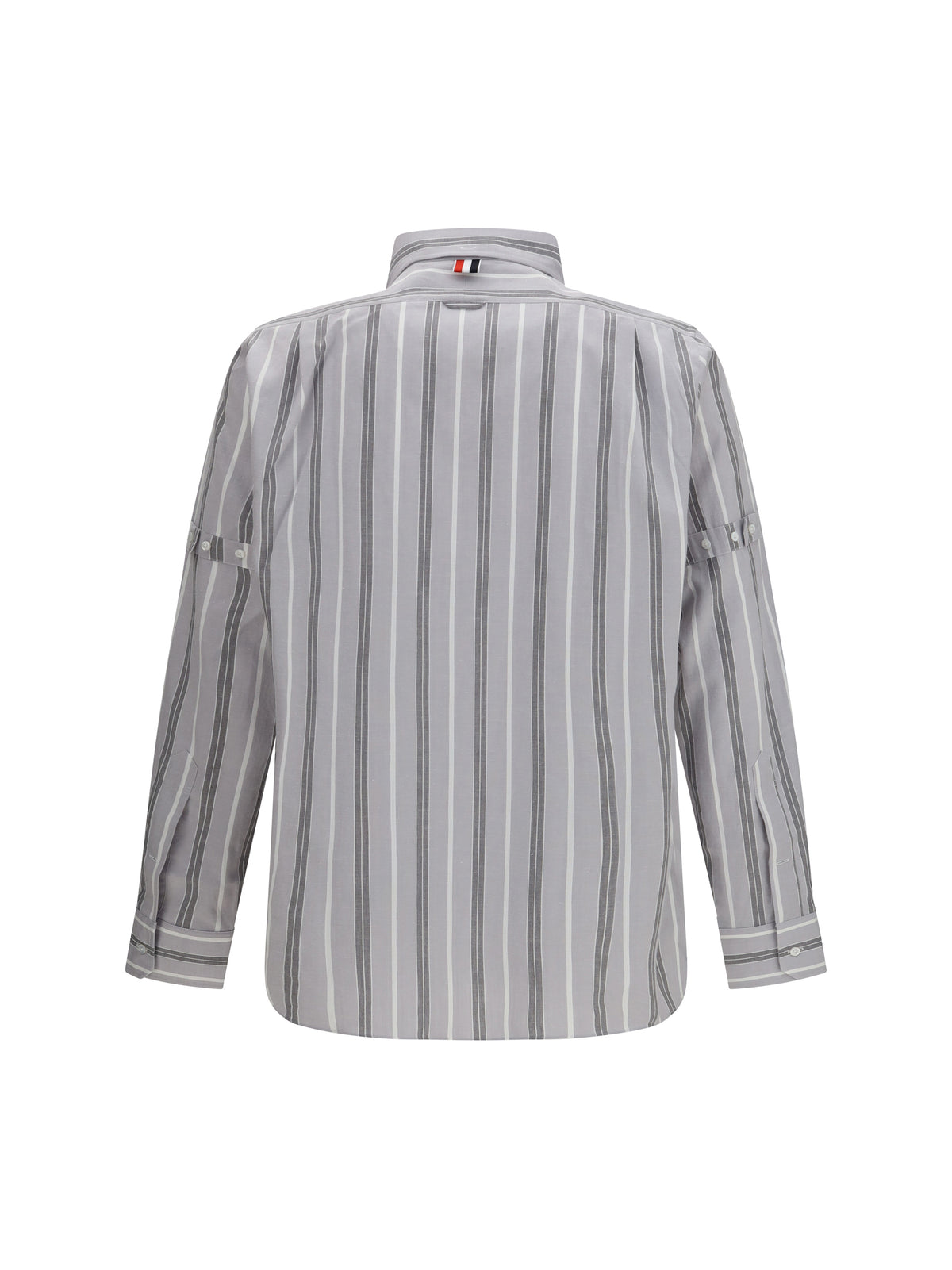 Thom Browne Madras striped armband Shirt - Med Grey
