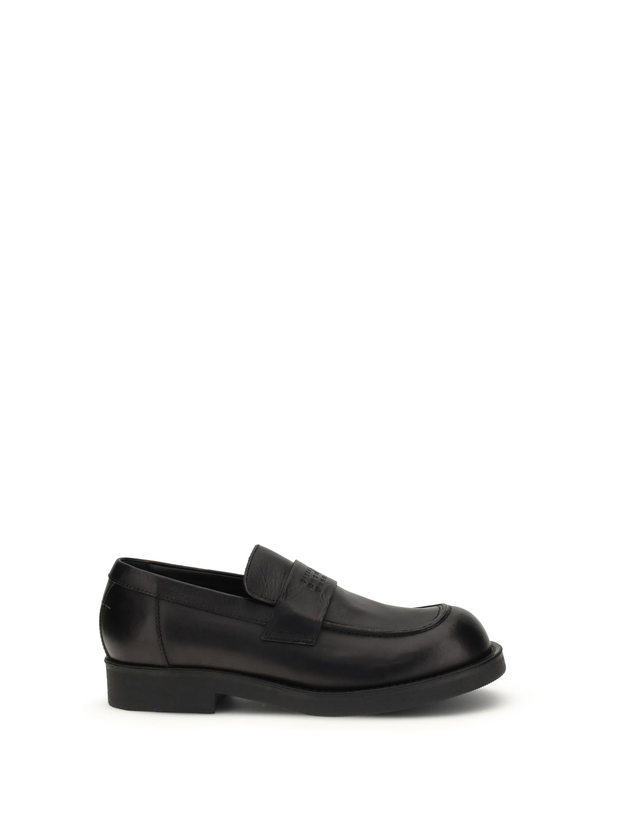 MM6 Maison Margiela Loafers with visible topstitching - Black