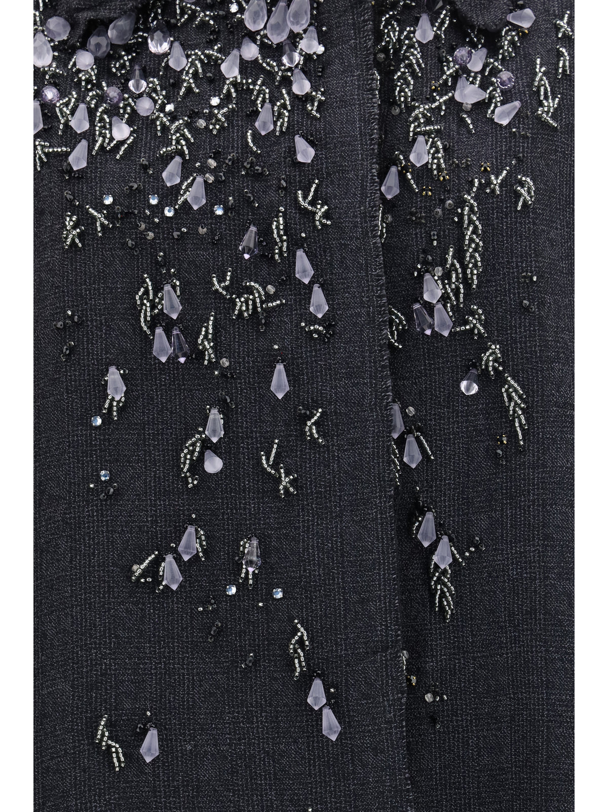 Prada Single-breasted mouliné Prince of Wales and embroidered twill Coat - Nero+Agave