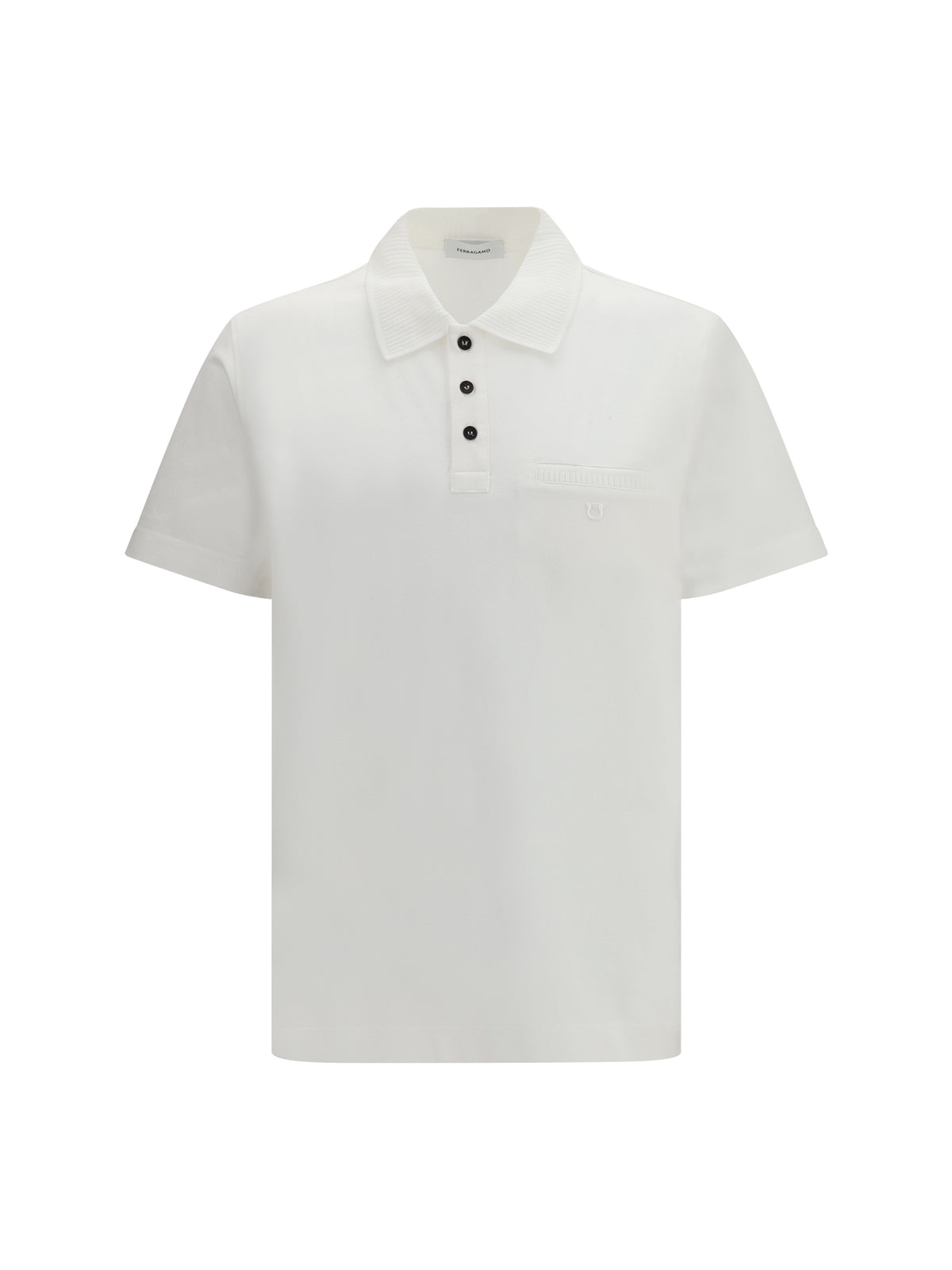 Ferragamo Cotton Polo Shirt - Optic-White