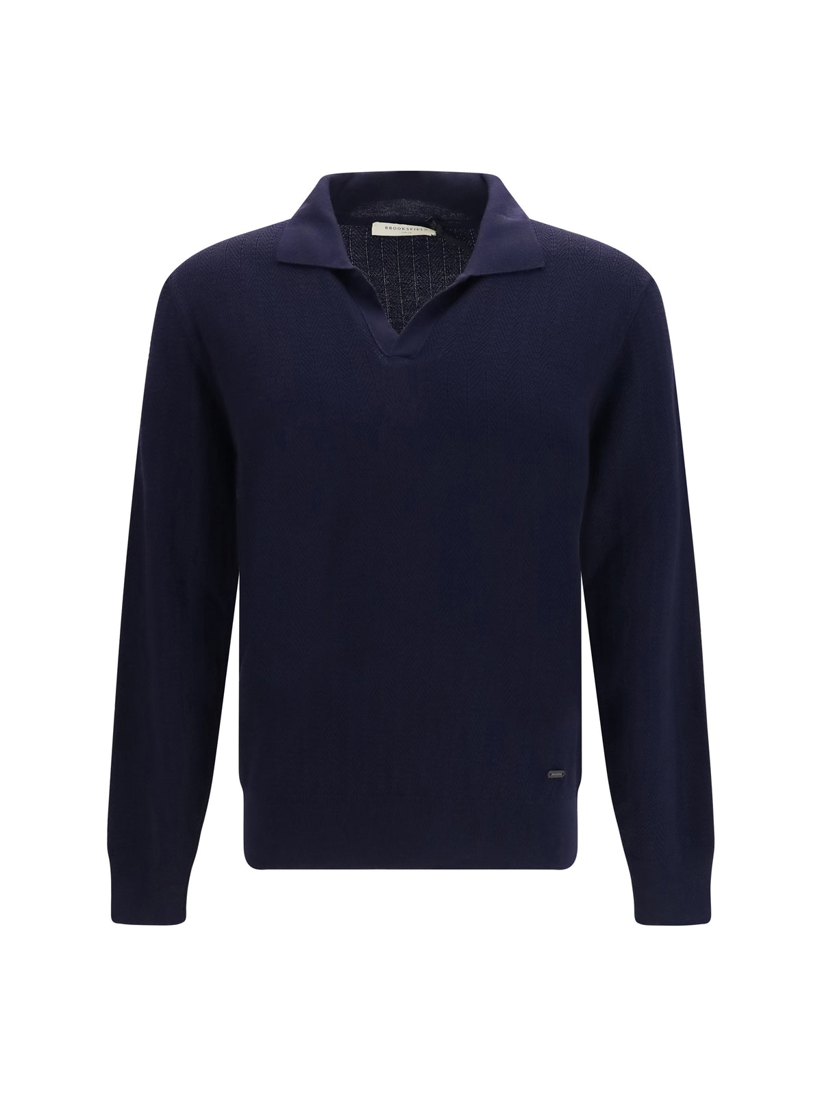 Brooksfield Polo collar Sweater - Navy