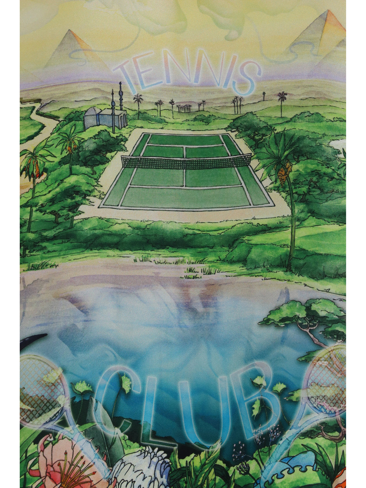 Casablanca Tennis Club printed silk twill Shirt