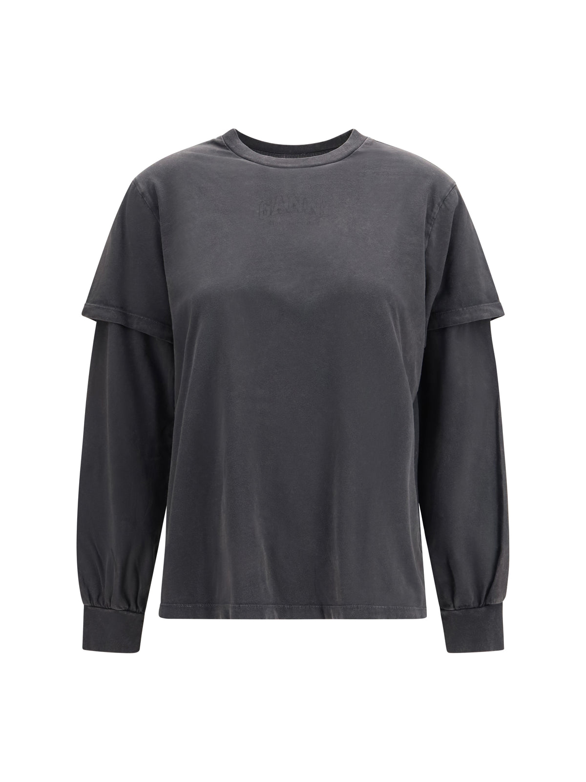 Ganni Future Heavy Jersey long-sleeve T-shirt - Phantom