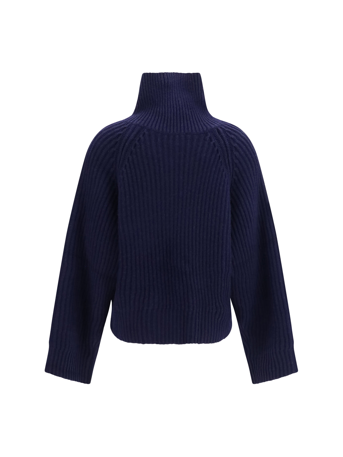 Ganni Wool zip-neck Sweater - Sky Captain