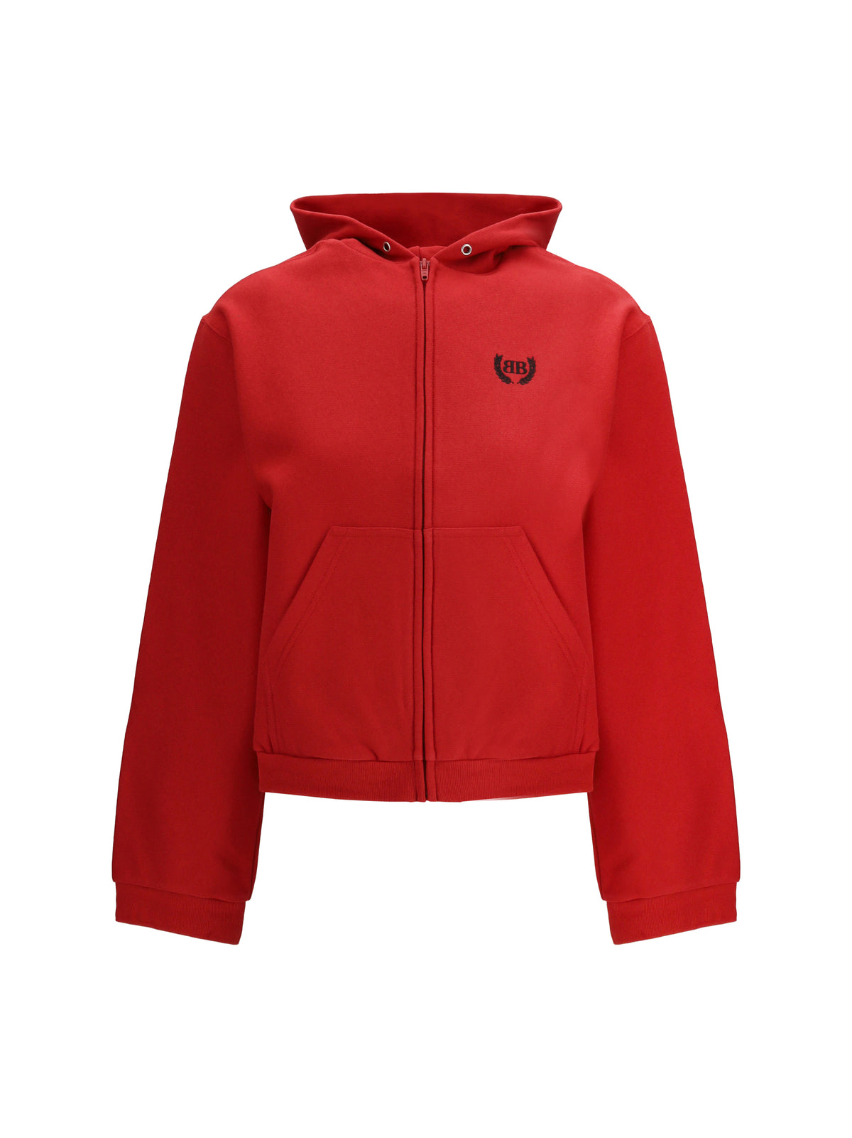 Balenciaga Laurel Classic zip-up Hoodie - Red/Black