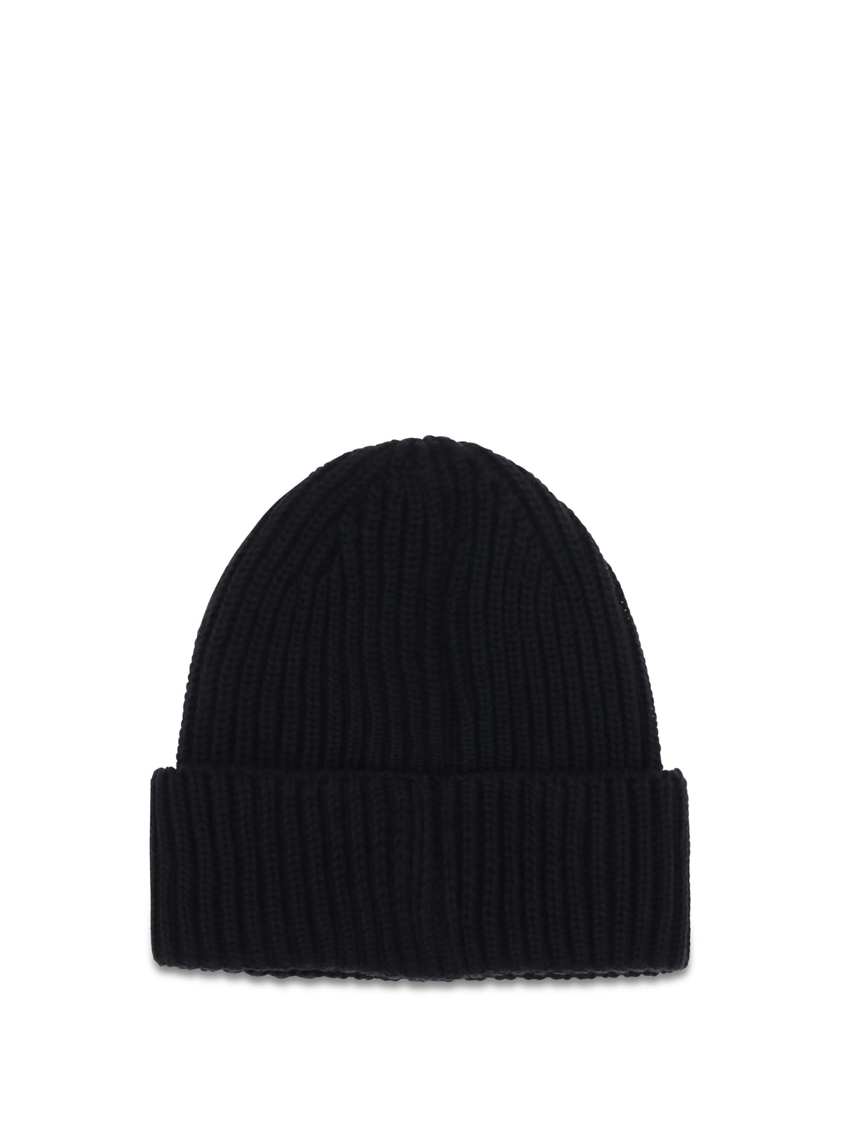 C.P. Company Goggle Beanie Hat in extrafine merino wool - Black