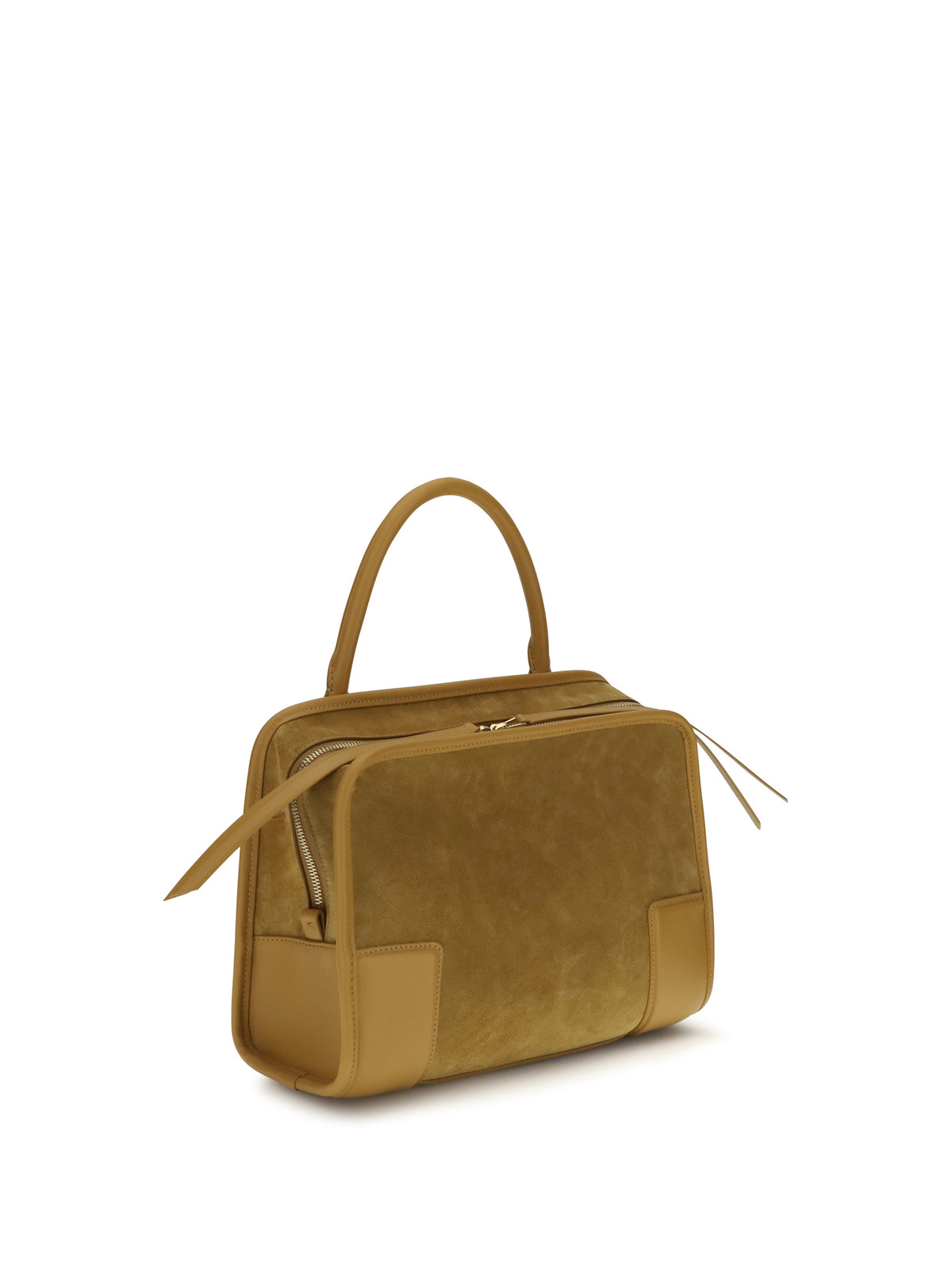 Loewe Medium Amazona 180 suede Handbag - Ochre