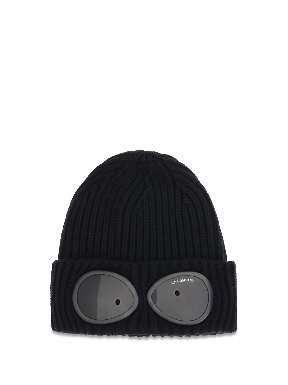 C.P. Company Goggle Beanie Hat in extrafine merino wool - Total Eclipse