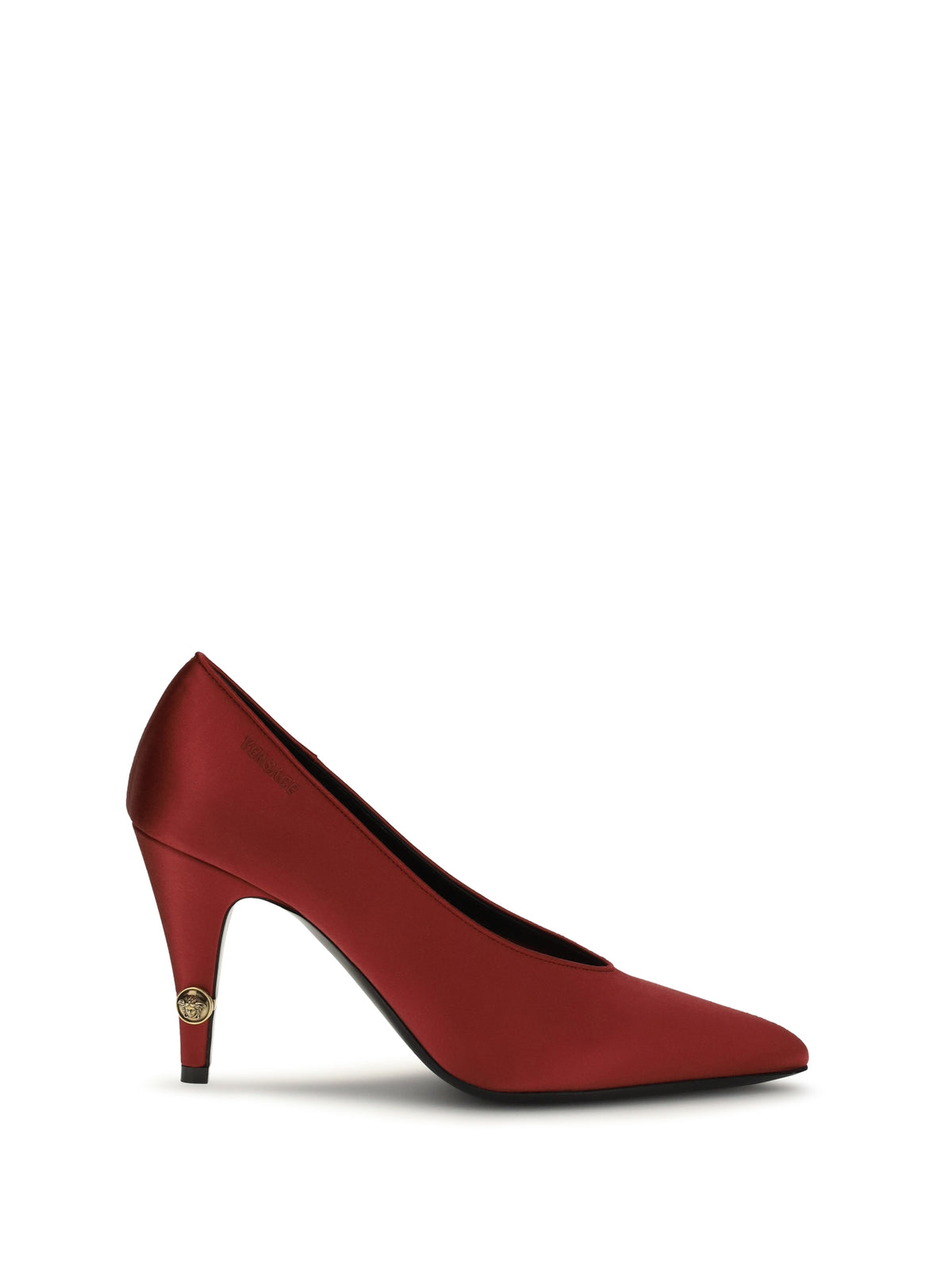 Versace Gianni satin Pumps - Carminio Red/Gold '82