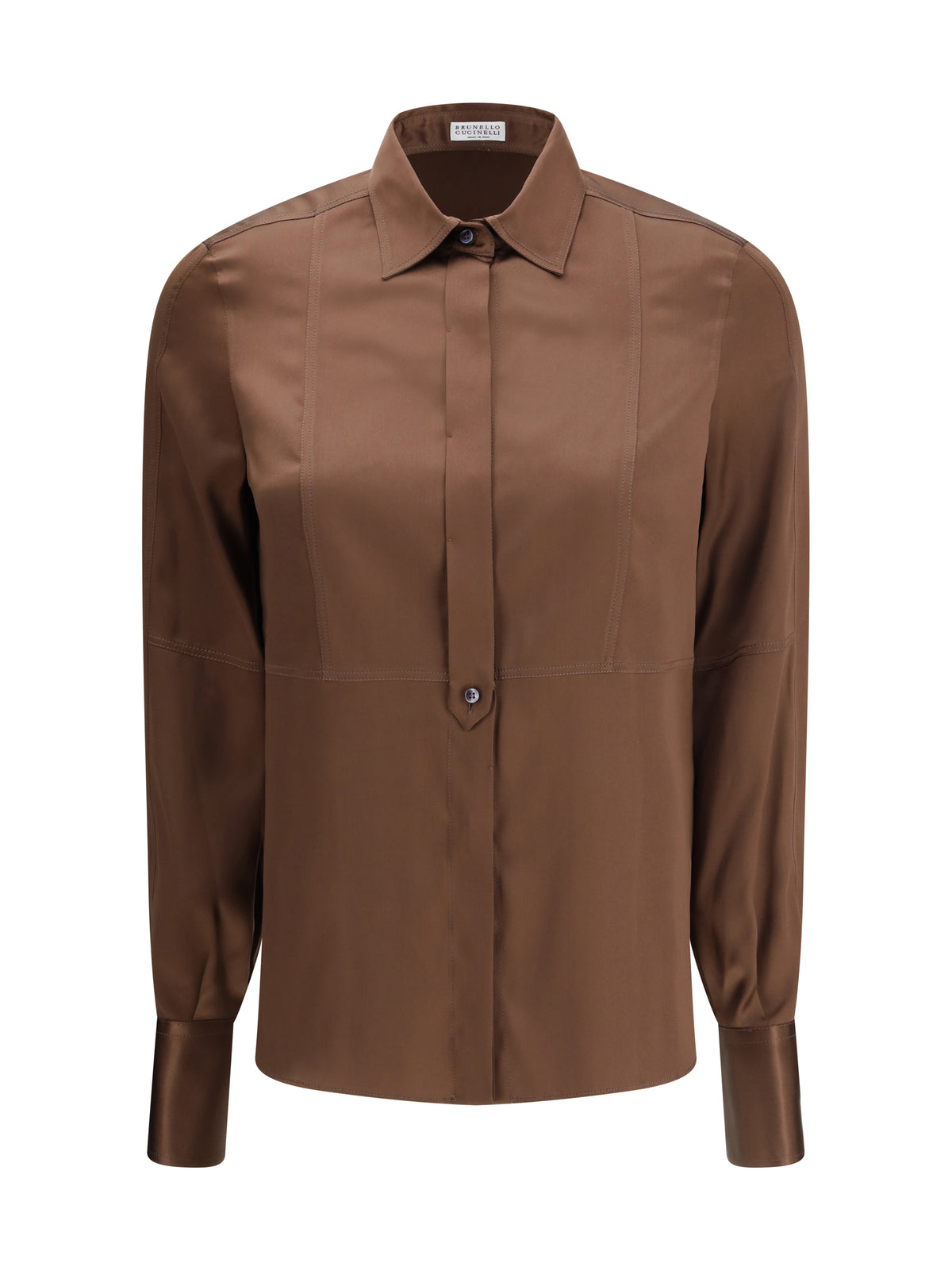 Brunello Cucinelli Silk Shirt - Brown