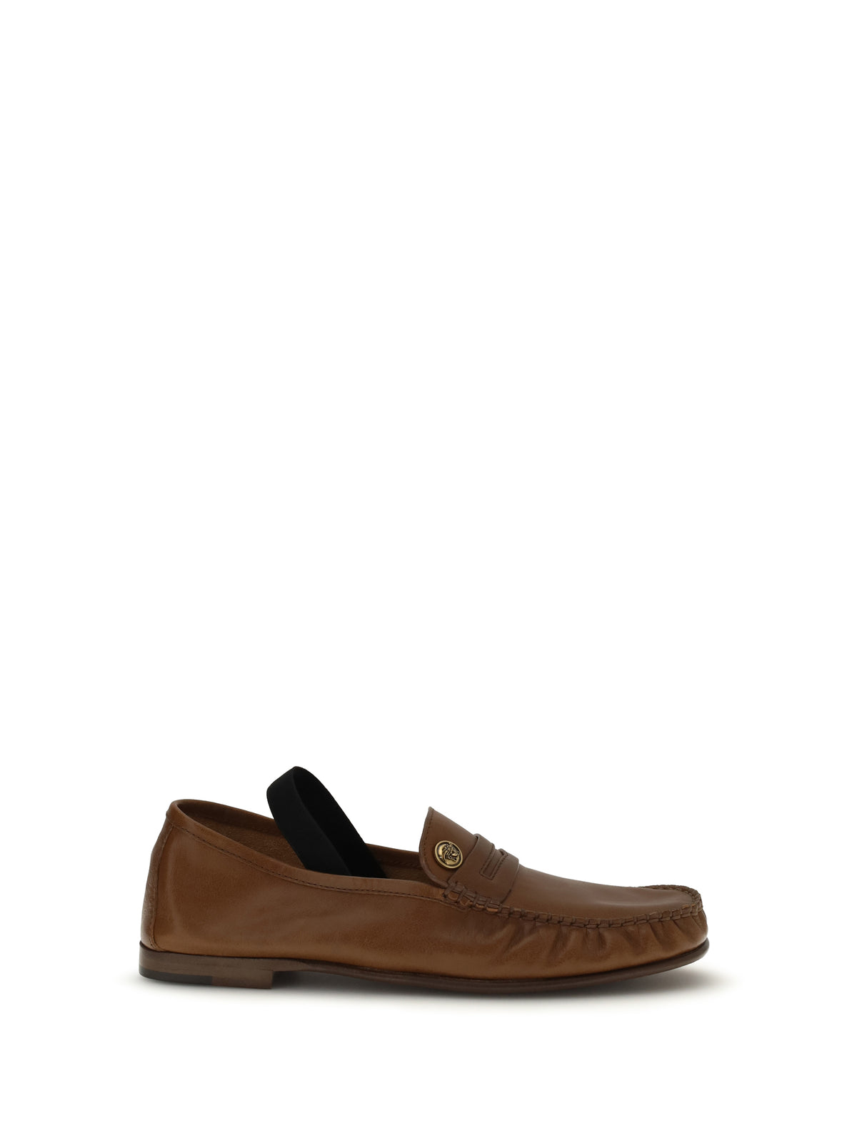 Versace Leather Loafers - Rovere/Gold