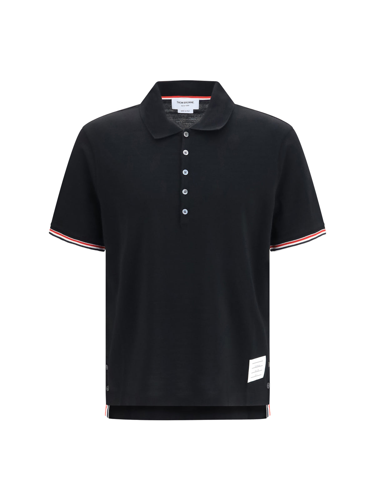 Thom Browne RWB striped short-sleeve Polo - Black