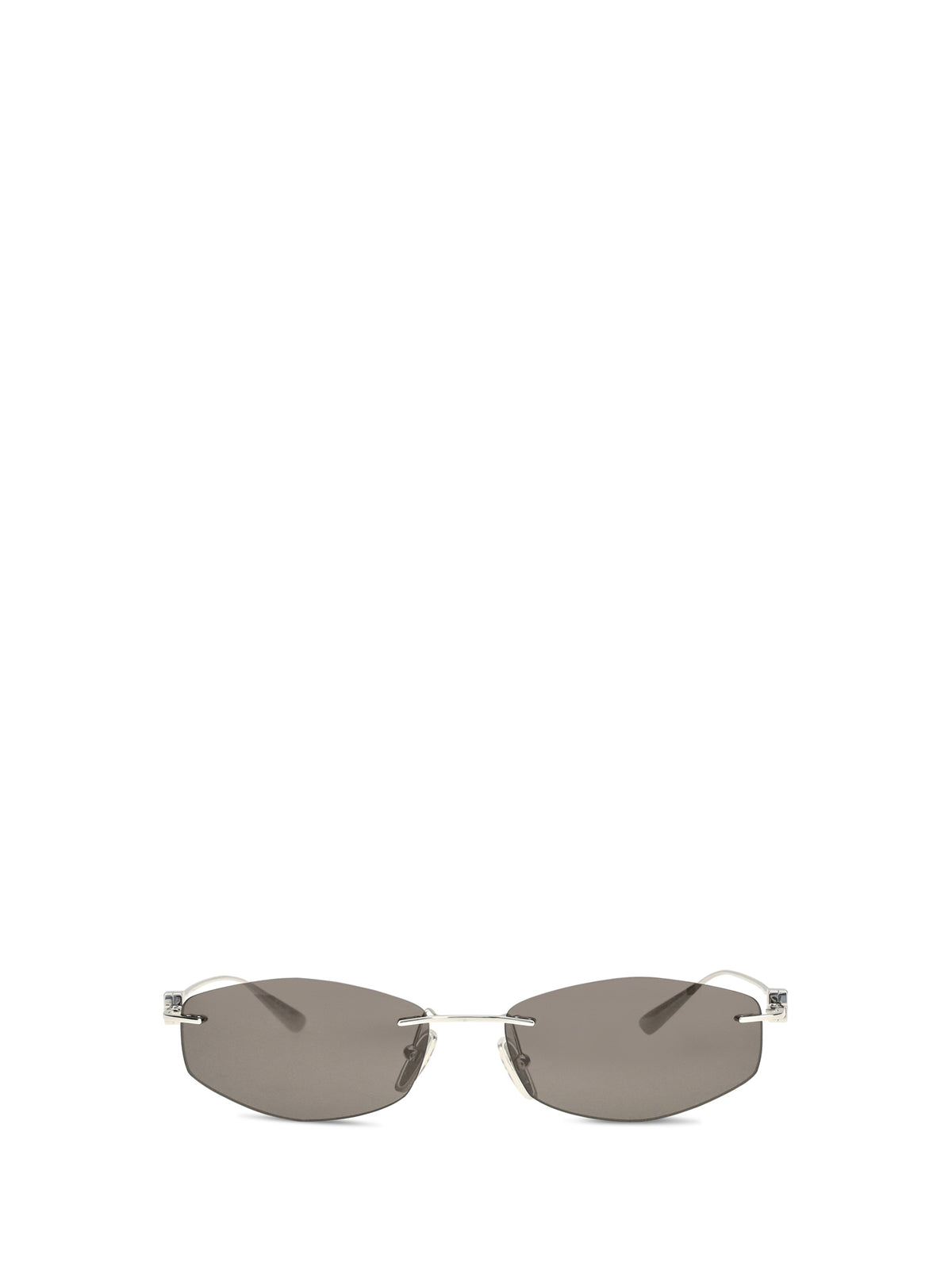 Balenciaga Geometric oval Sunglasses - Silver / Black