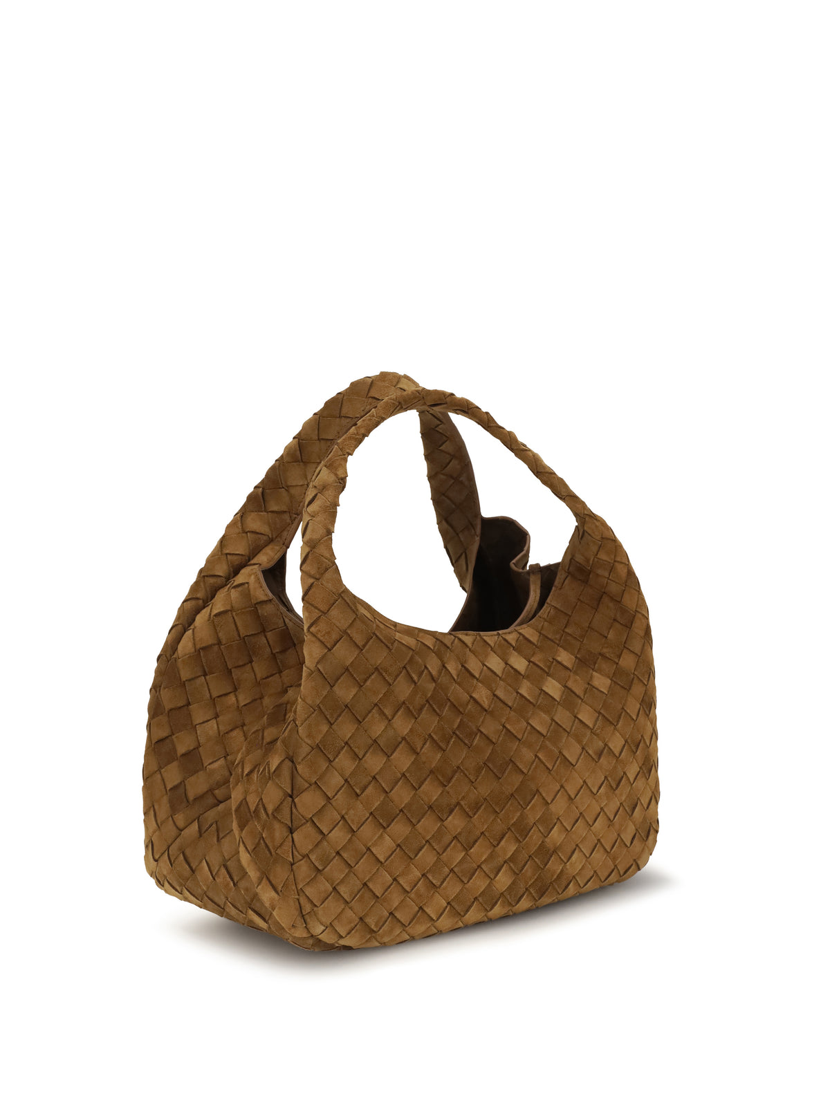 Bottega Veneta Campana suede Handbag - Dark Caramel 20-Mb