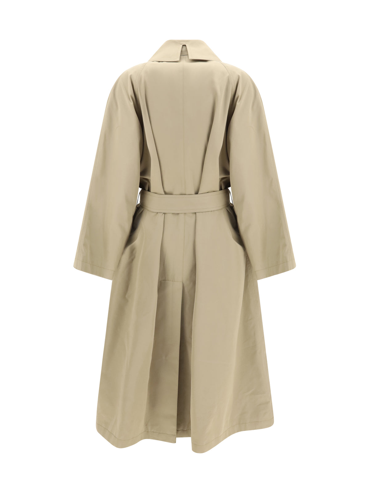 Phoebe Philo Long cotton and silk Trench Coat - Soft Beige