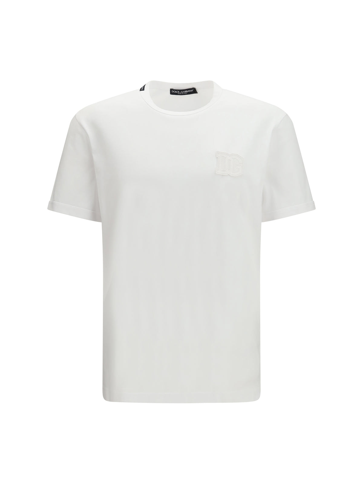 Dolce & Gabbana Cotton T-shirt with patch - White Ottico