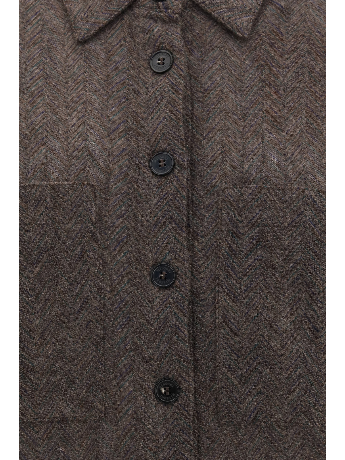 Missoni Cashmere-blend zig zag Shirt - Brown Melange