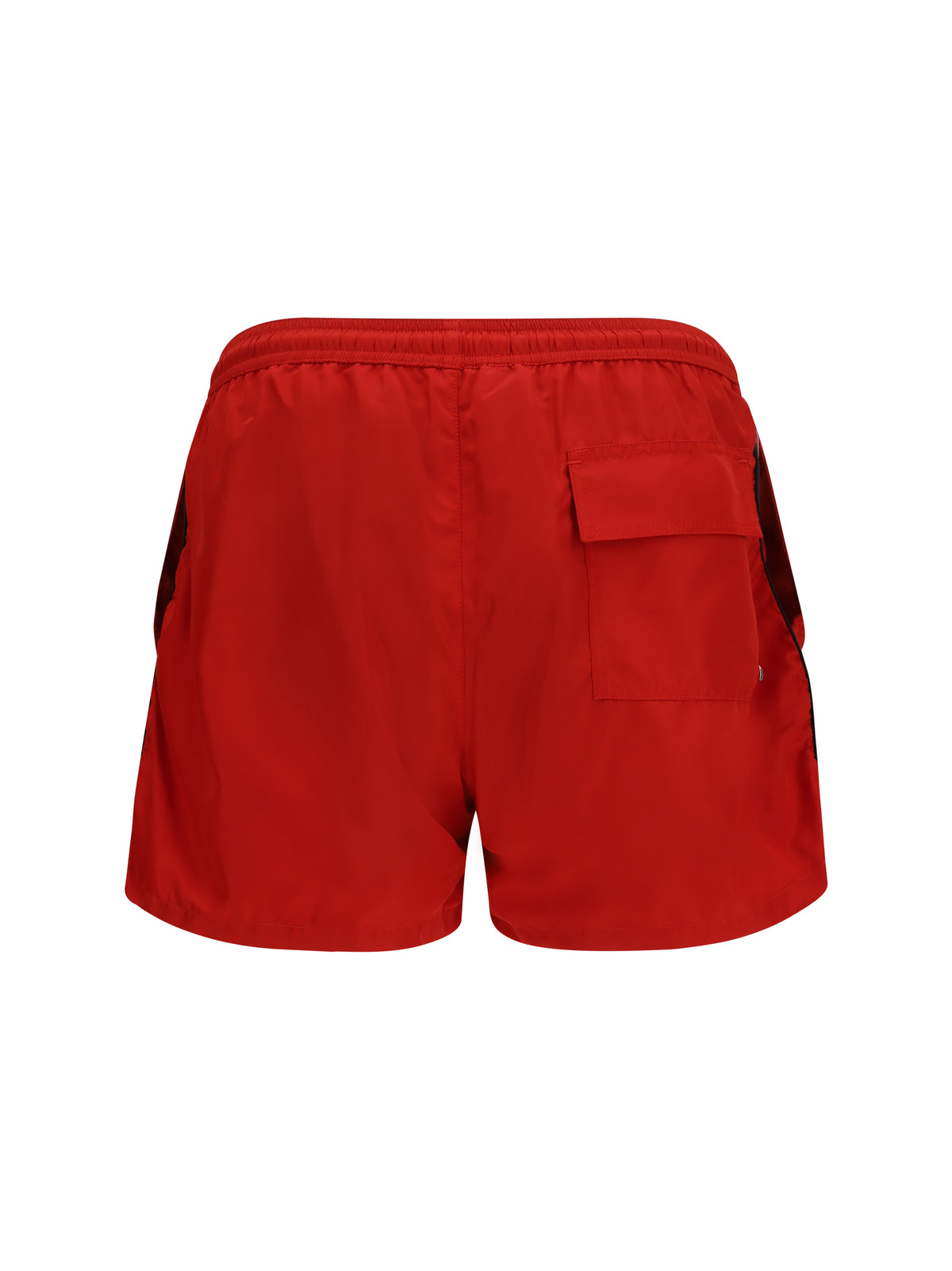 GCDS Logo-detail swim Shorts - Tomato Red/Black