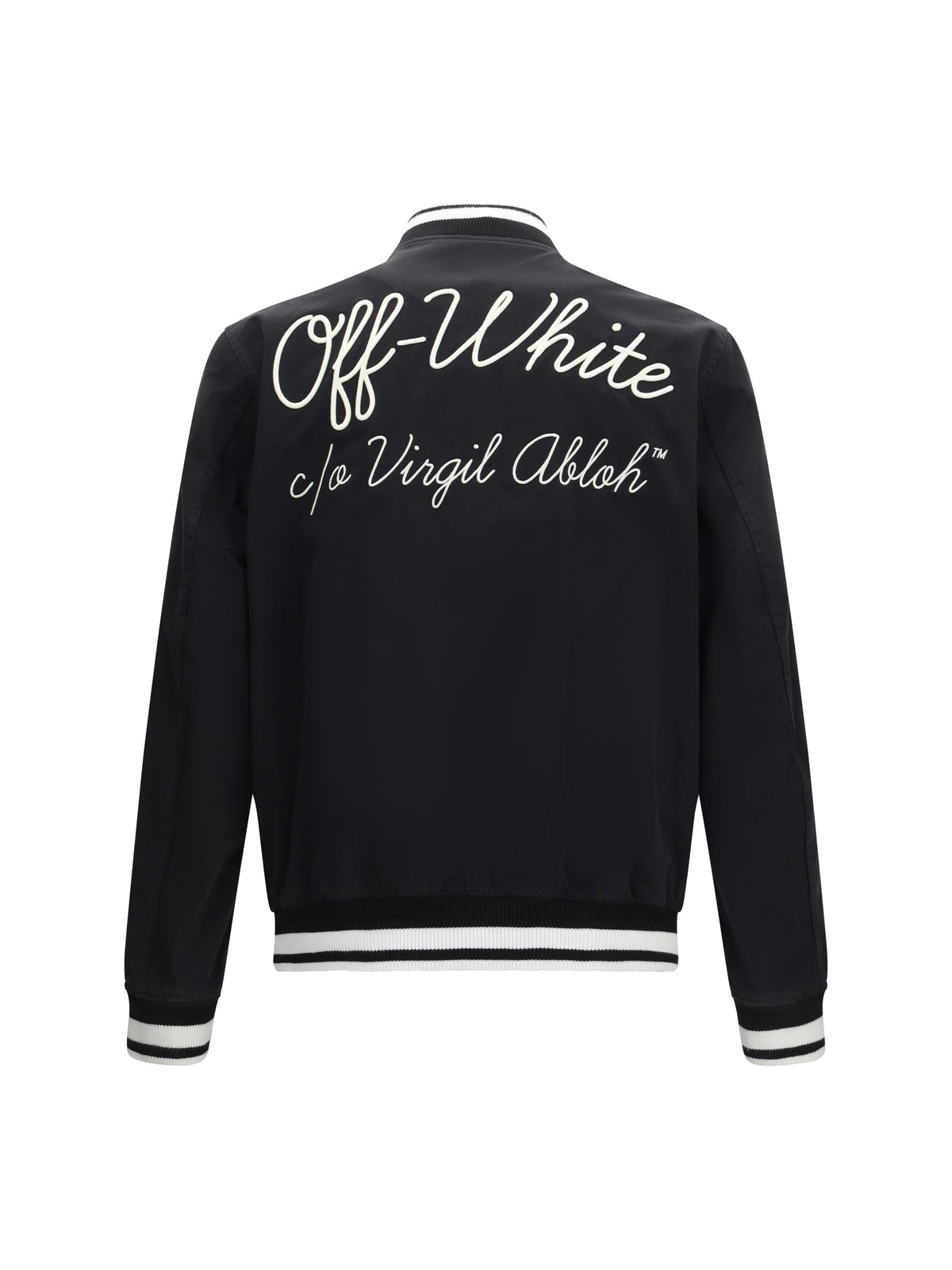 Off-White Script Cotgab Souvenir Varsity Jacket - Black - White