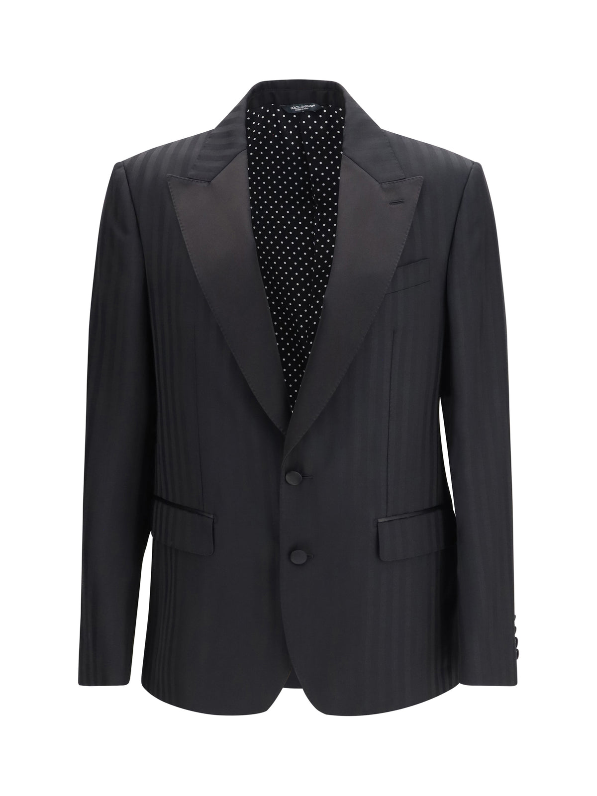 Dolce & Gabbana Striped peak-lapel Blazer - Black